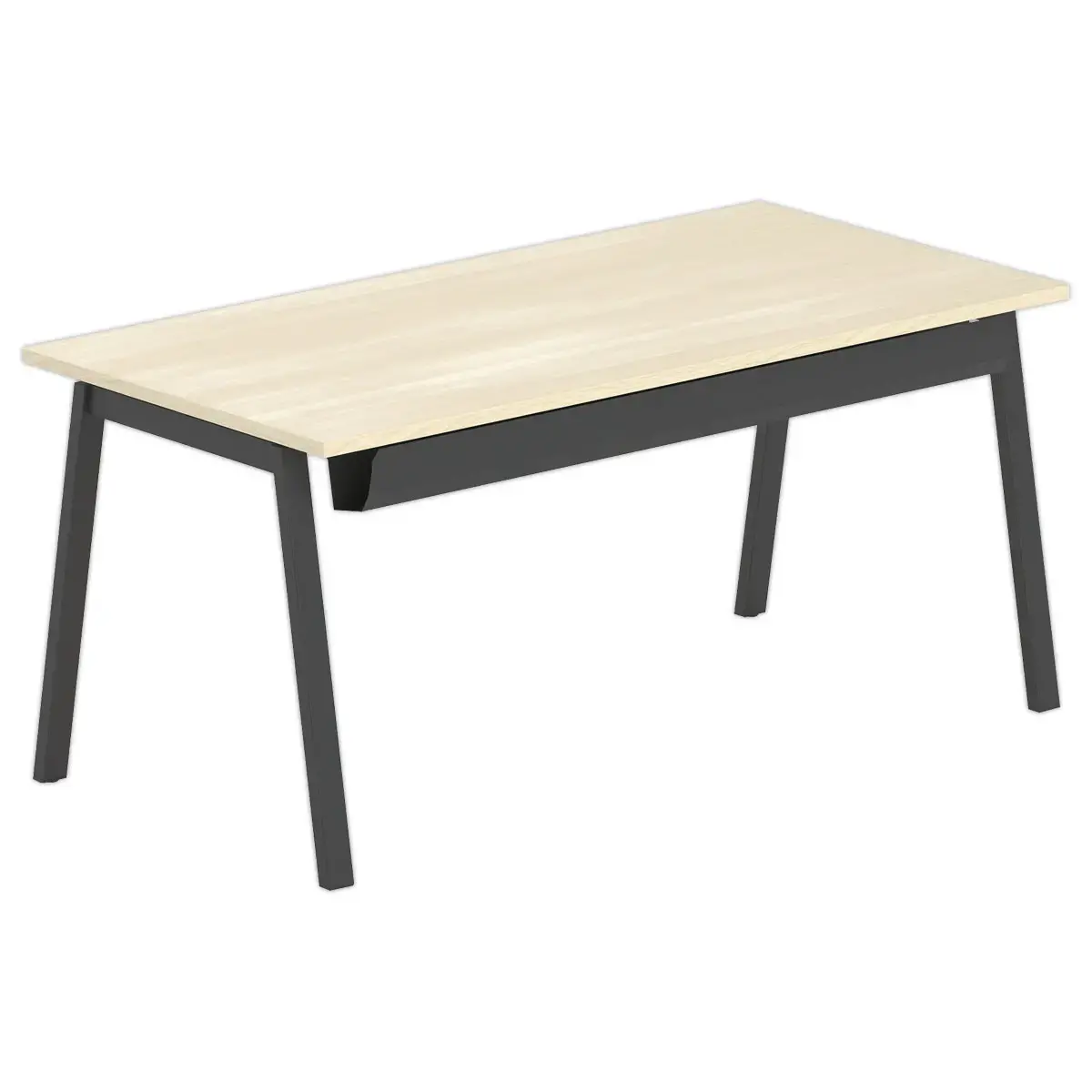 Bureau rectangulaire 160x80 Acacia clair / piét. Anthracite BANGKOK photo du produit