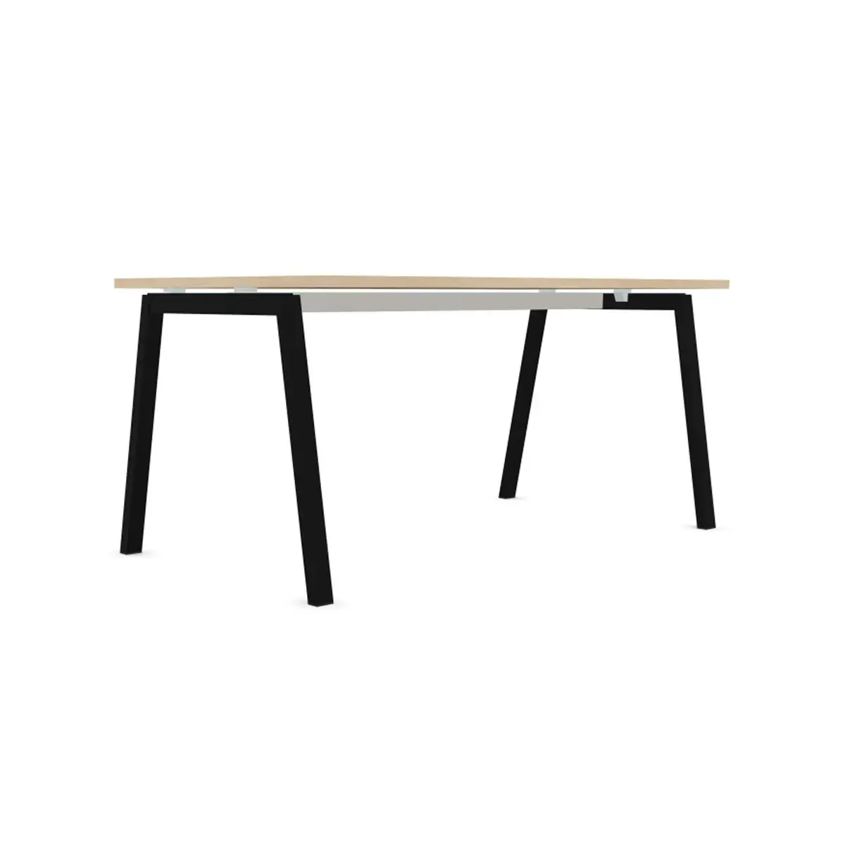 Bureau rectangulaire 160x80 Acacia clair / piét. Anthracite BANGKOK photo du produit