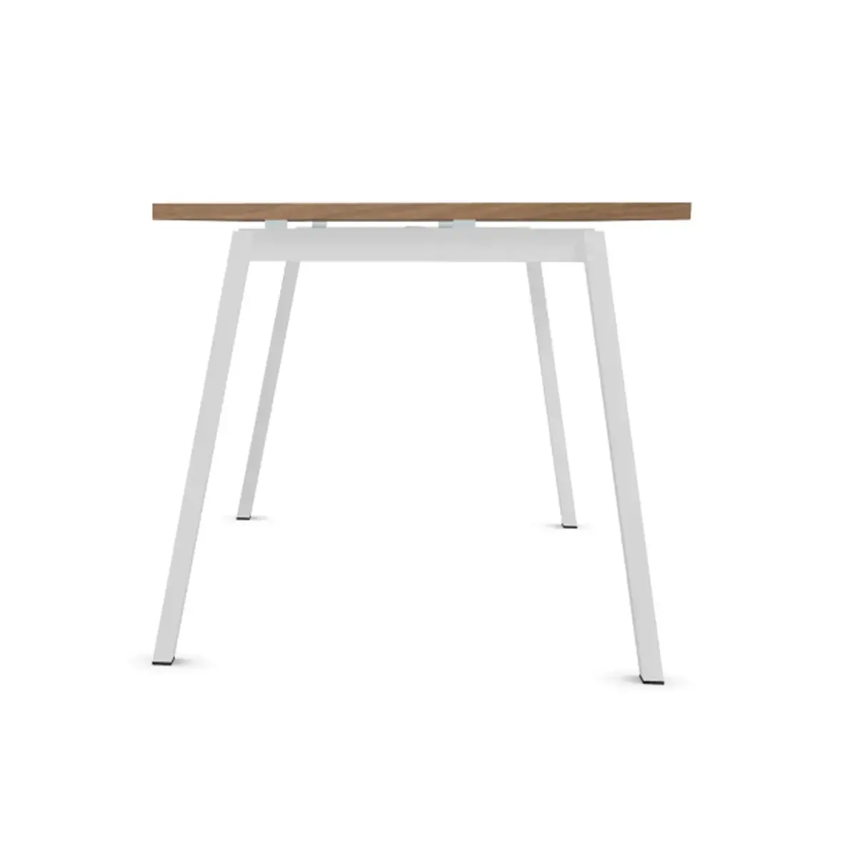 Bureau rectangulaire 160x80 Noyer / piét. Blanc BANGKOK photo du produit