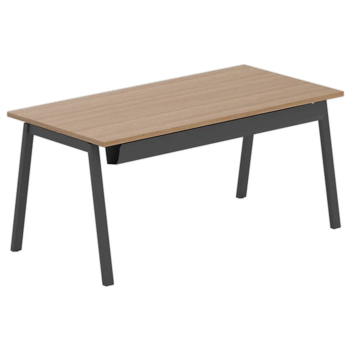 Bureau rectangulaire 160x80 Noyer / piét. Anthracite BANGKOK photo du produit