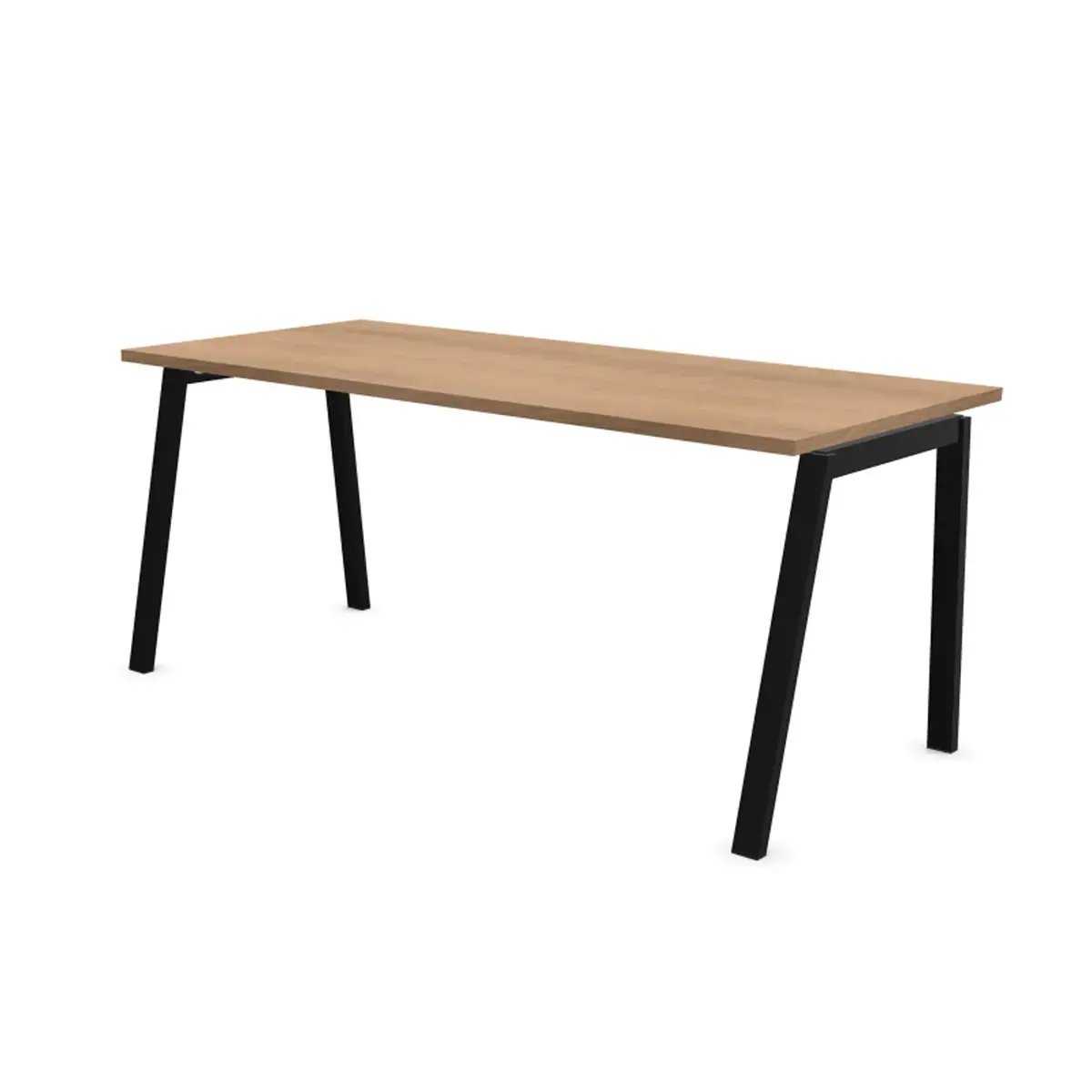Bureau rectangulaire 160x80 Noyer / pi&eacute;t. Anthracite BANGKOK photo du produit