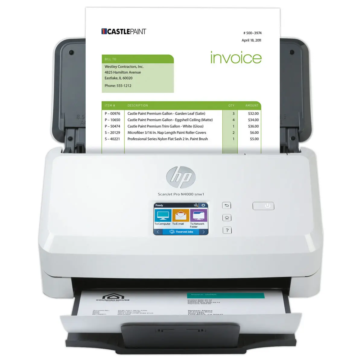 Scanner ScanJet Pro N4000 snw1 - HP photo du produit
