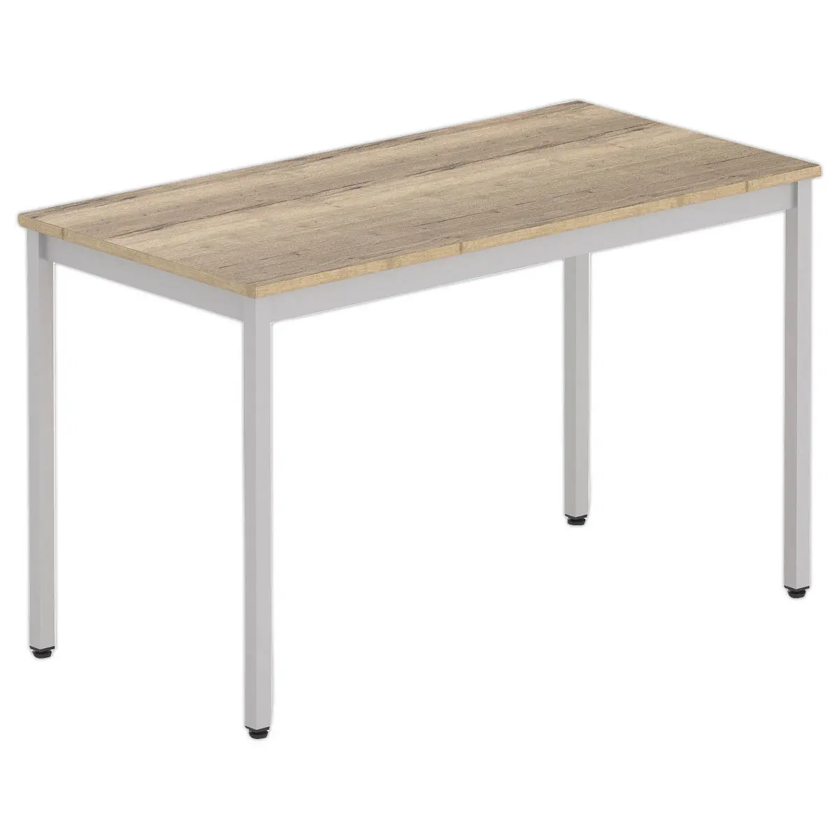 Table modulaire rectangulaire 120 x 60 chêne veiné / alu photo du produit