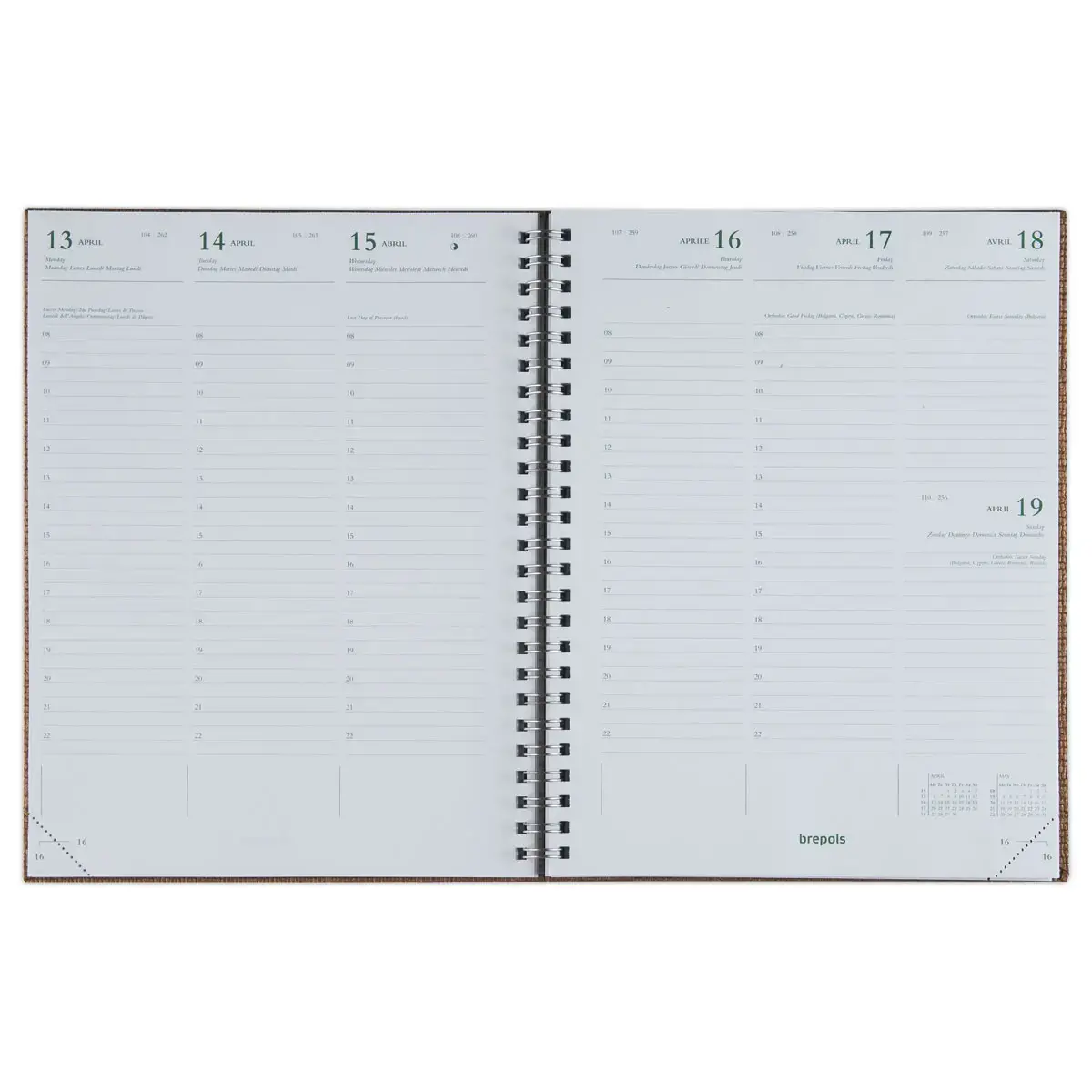 Agenda semainier  Kazar - 17,1x22cm - Assortis - Janvier &agrave; d&eacute;cembre - BREPOLS photo du produit