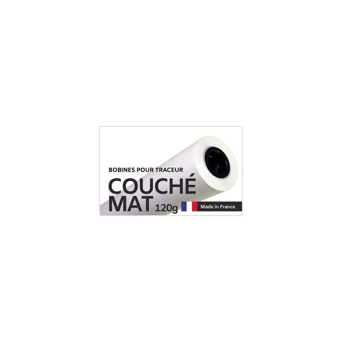 Rouleau de papier couch&eacute; mat  0,914  X45 m - 120g photo du produit