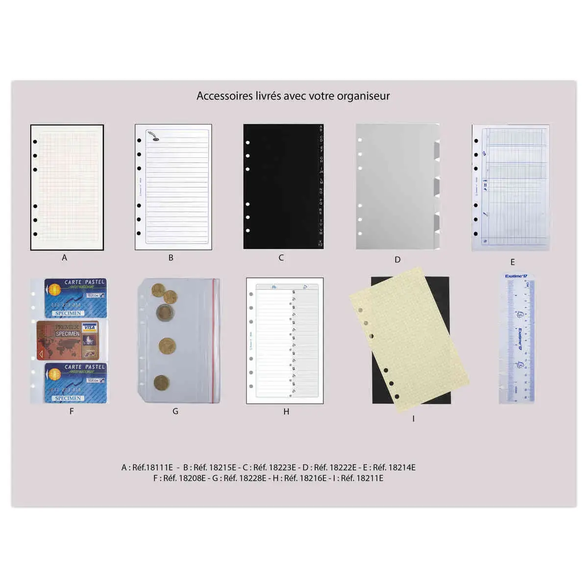 Organiseur  Baltique 17 - 13,5x19cm - Rouge - Janvier à décembre - EXACOMPTA photo du produit