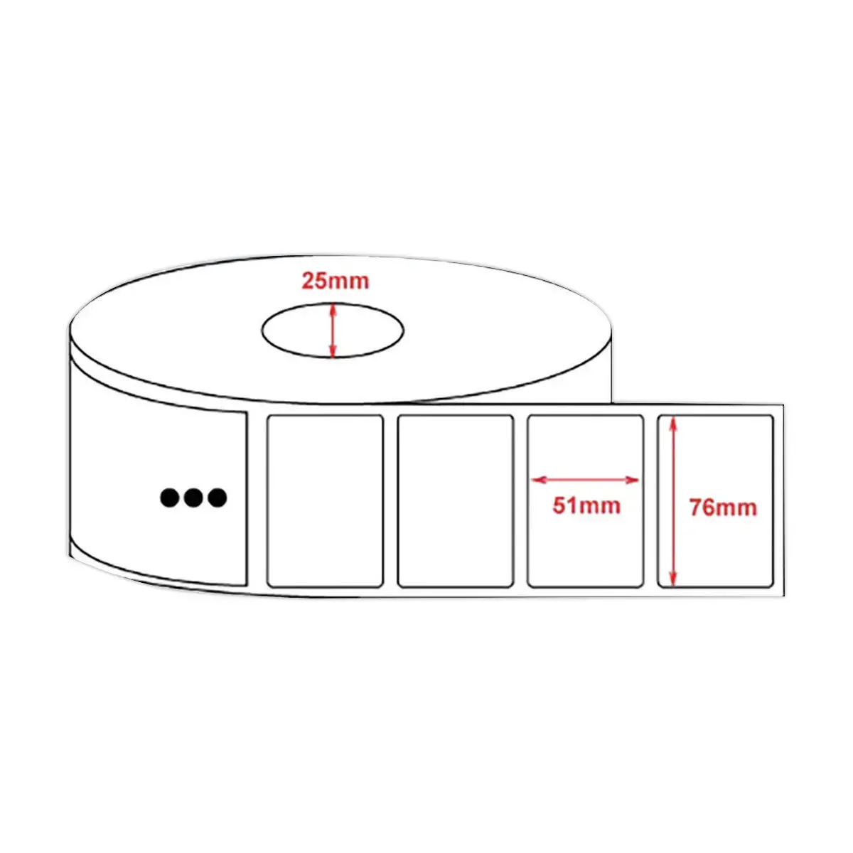 12 Rouleaux de 1370 ét adh Direct permanent Papier thermique TOP 76x51mm photo du produit