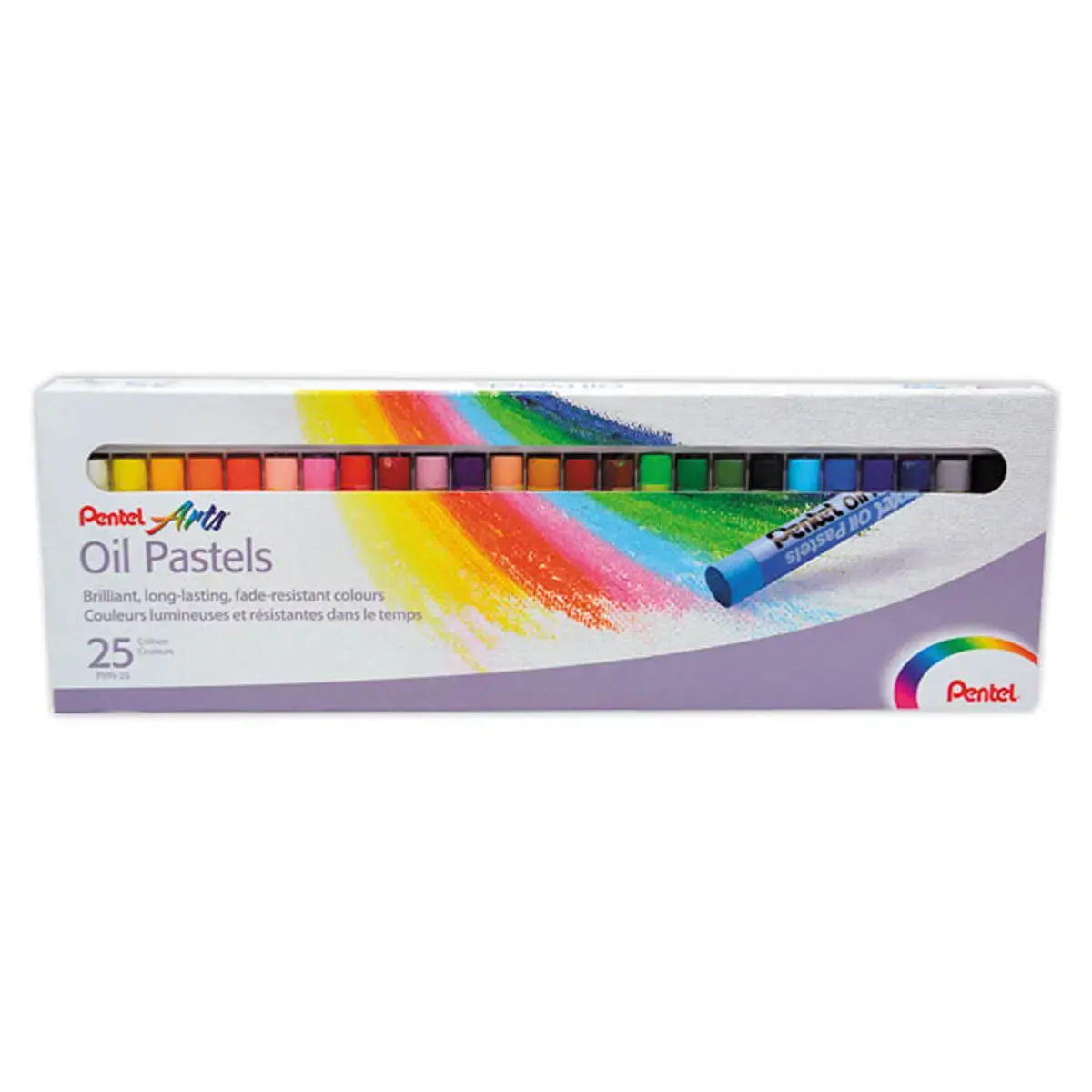 25 Pastels à l'huile - 8 mm - Coloris assortis - Pentel photo du produit