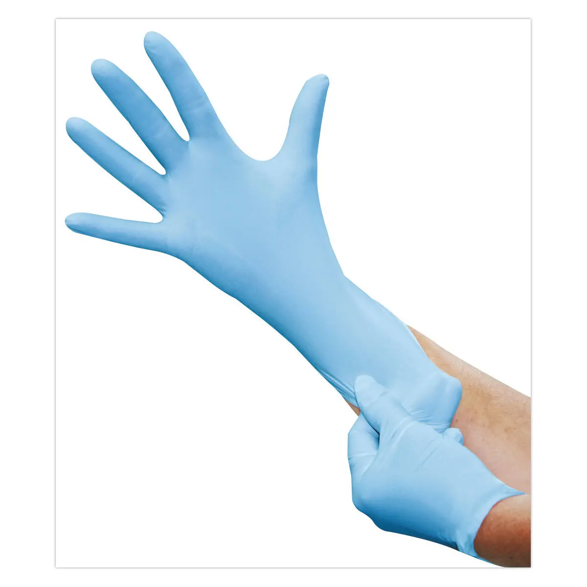 100 Gants en nitrile non poudr&eacute;s - Taille S - Environnements sensibles photo du produit