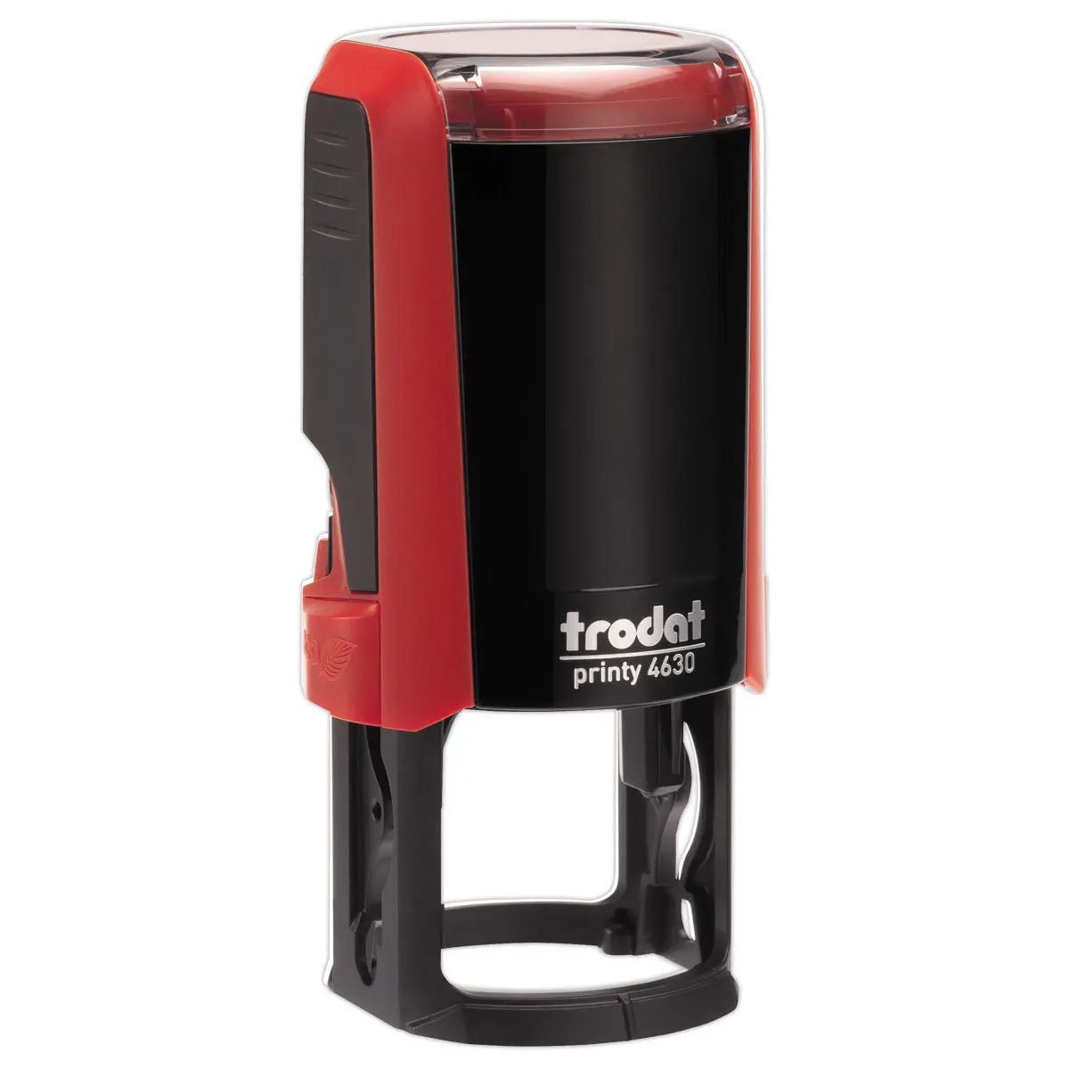 Timbre Printy personnalisable 4630 - Bo&icirc;tier rouge - Encre noire - &Oslash;30 mm - 6 lignes max. photo du produit