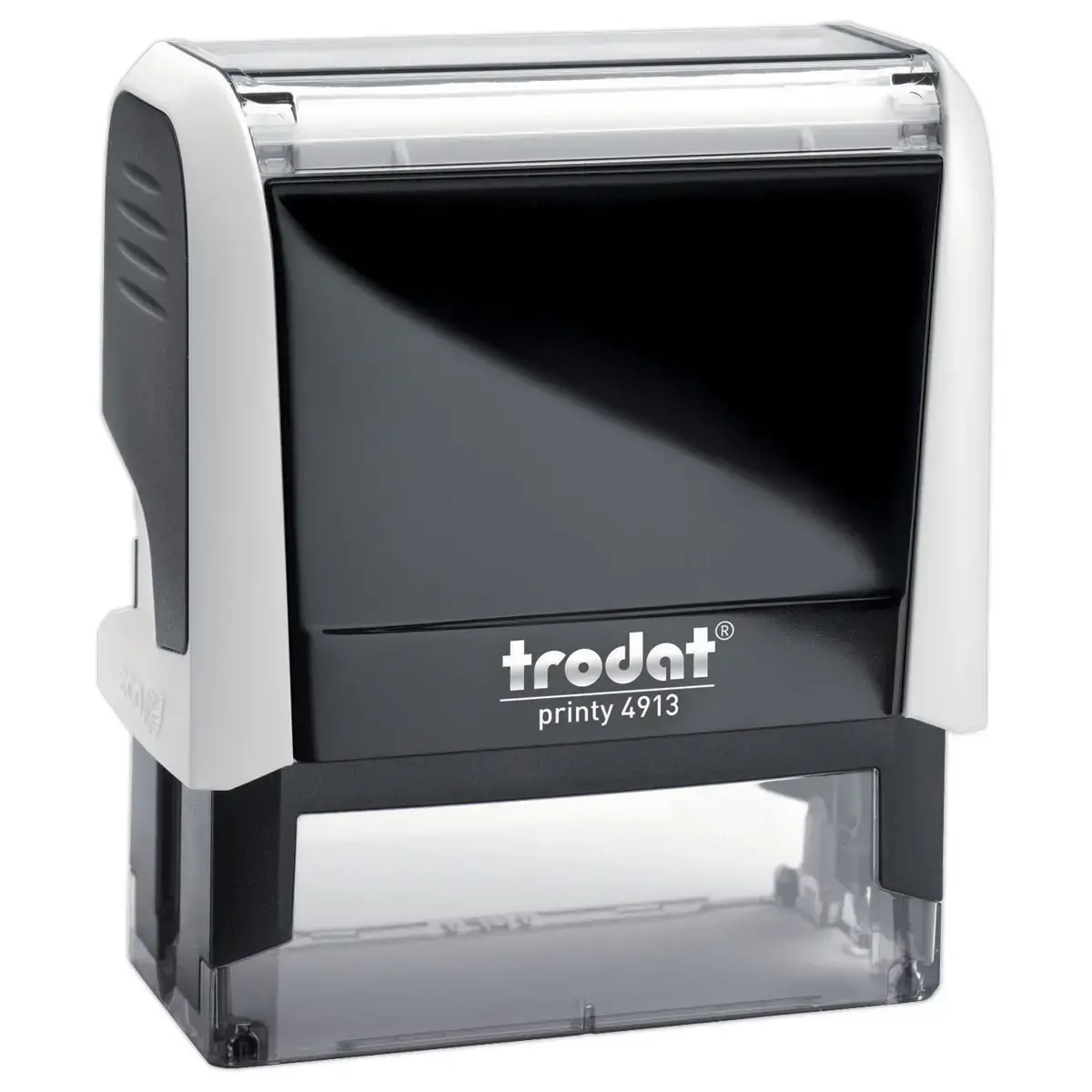 Timbre personnalisable Printy 4913 - Boitier blanc - Encre noire  - 6 lignes max - Trodat photo du produit