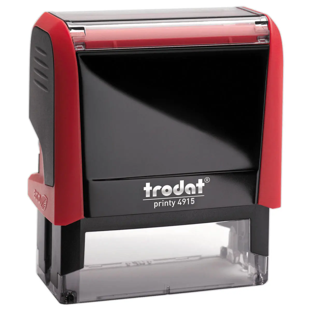 Timbre personnalisable Printy 4915 - Bo&icirc;tier rouge - Encre noire - 70x 25 mm - 7 lignes max. photo du produit