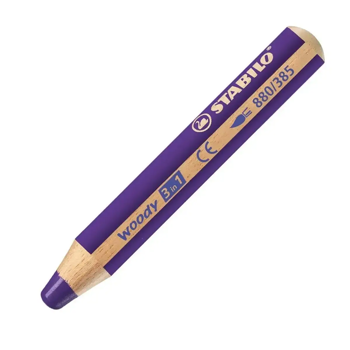 Crayon bois gros module WOODY - Multi-surfaces - Mine 10 mm - Violet - Stabilo photo du produit