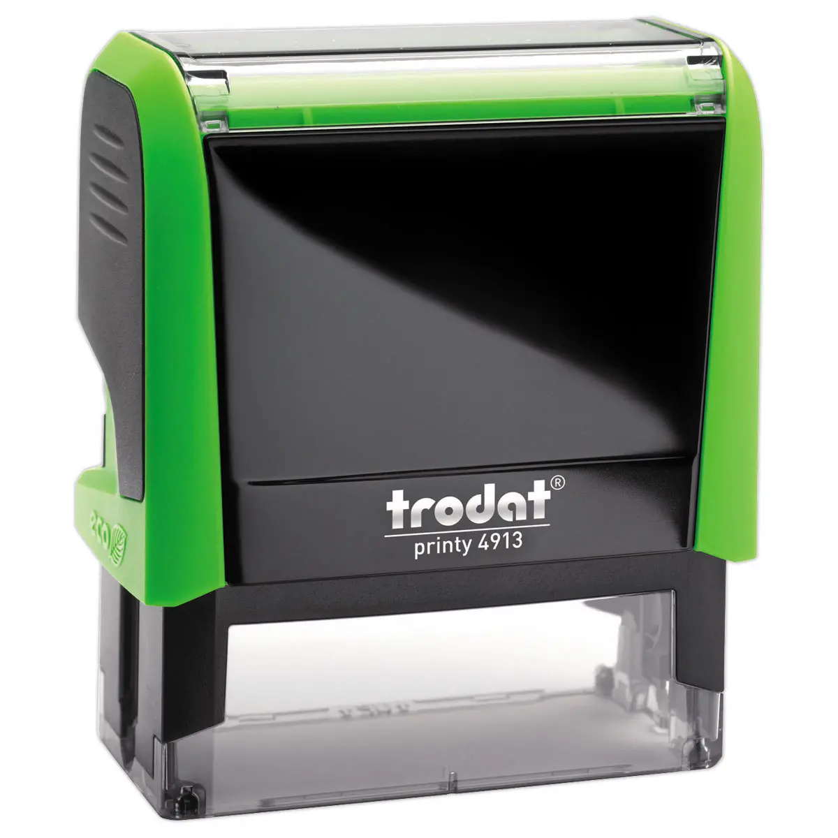 Timbre personnalisable Printy 4913 - Boîtier vert - Encre noire - 58 x 22 mm - TRODAT photo du produit