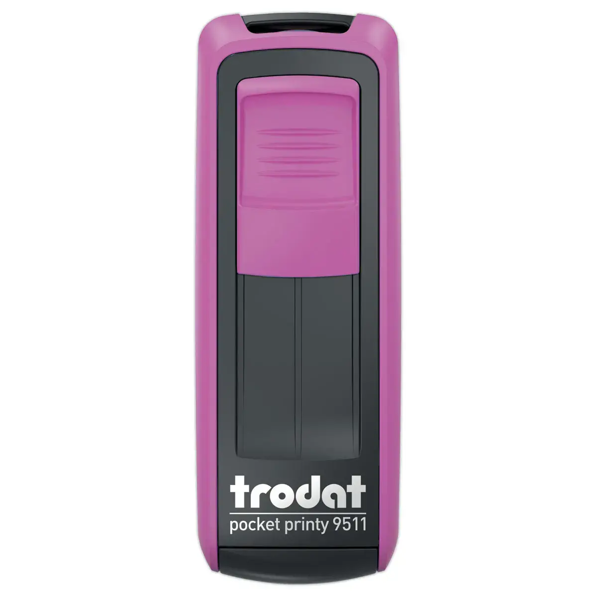 Timbre mobile personnalisable Printy 9511 - Boîtier rose - Encre noire - 38 x 14 mm - 4 lignes max photo du produit