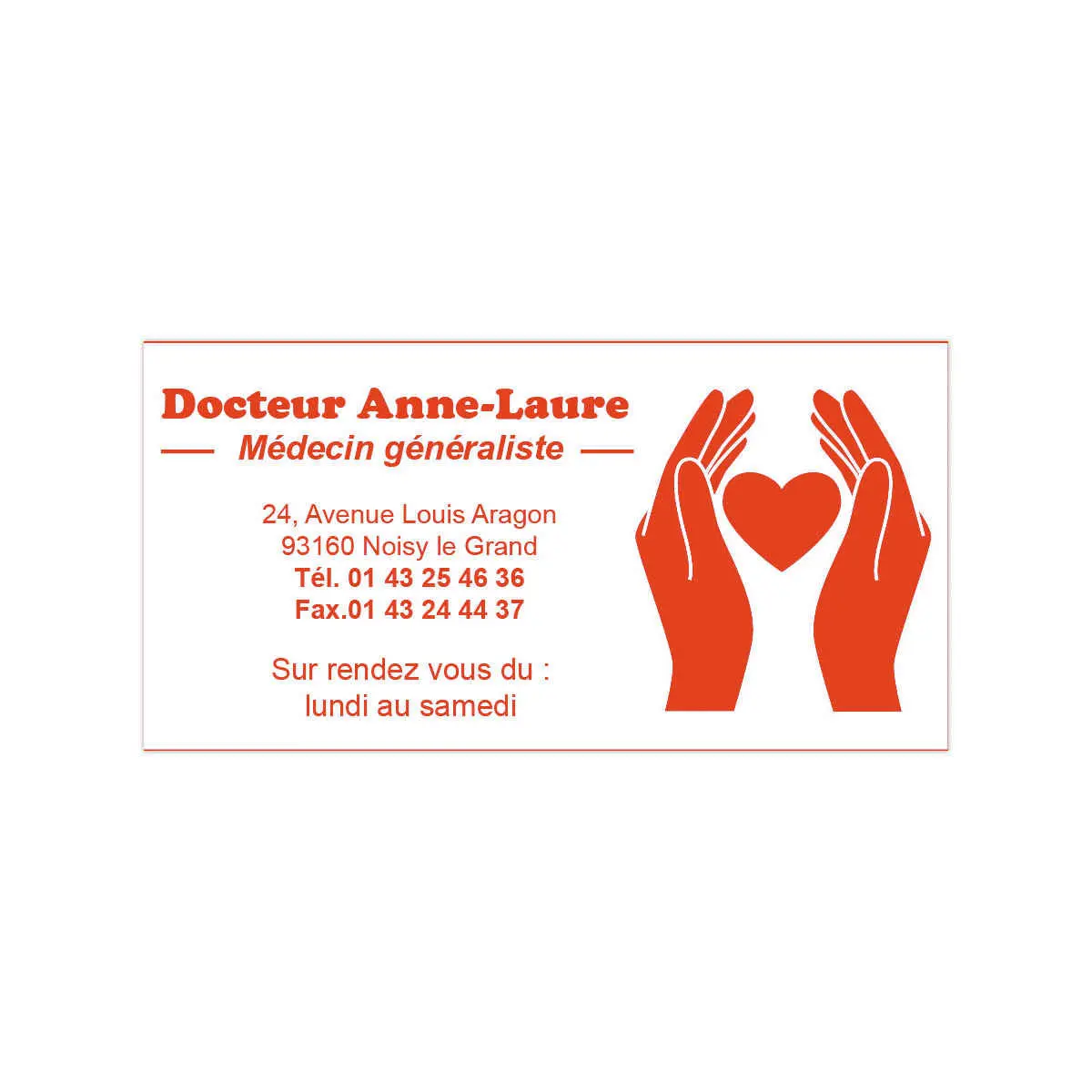 Timbre personnalisable Printy 4926 - Bo&icirc;tier rouge - Encre rouge - 75 x 38 mm - 9 lignes max. photo du produit