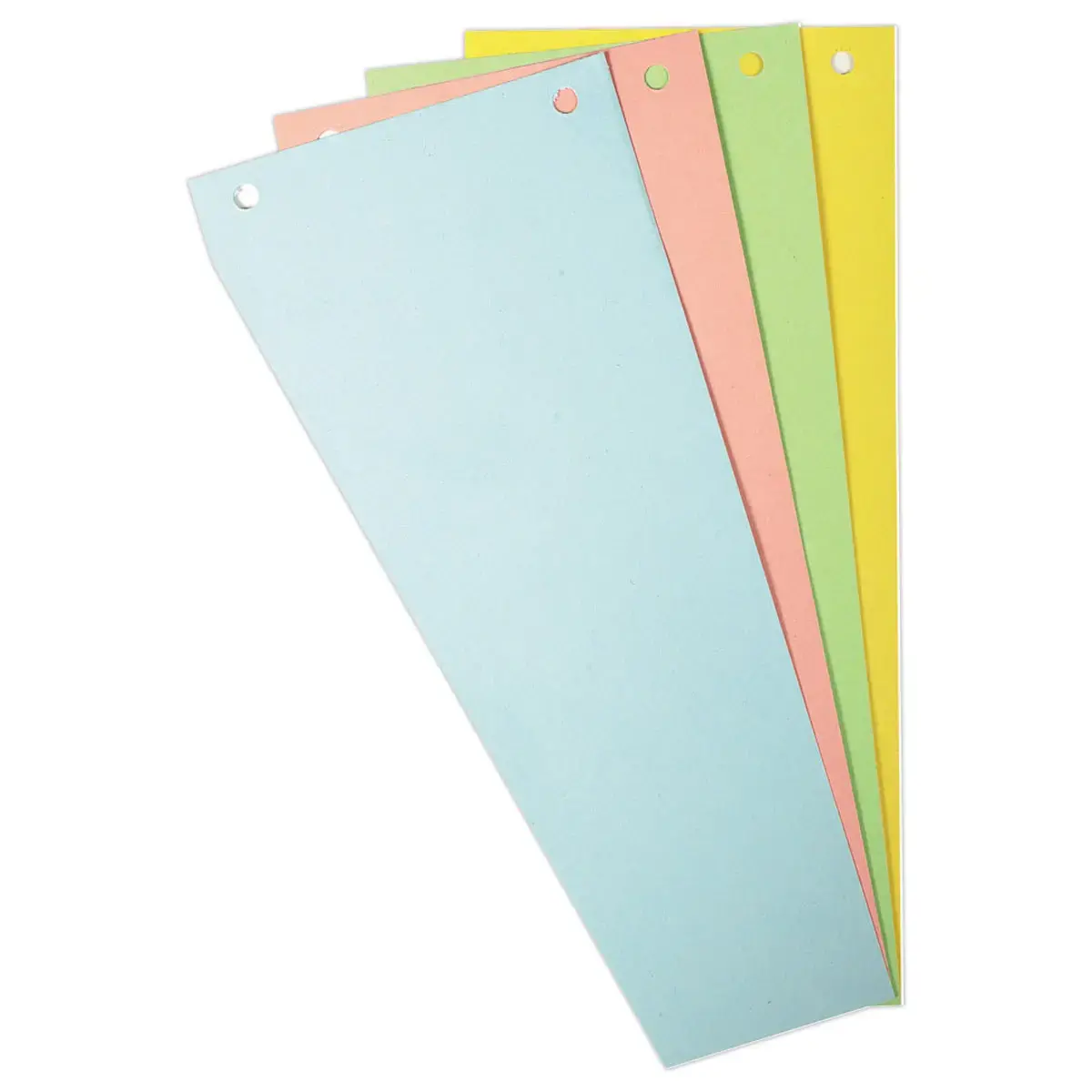 100 Fiches intercalaires trapézoïdales unies perforées Forever - assortis photo du produit