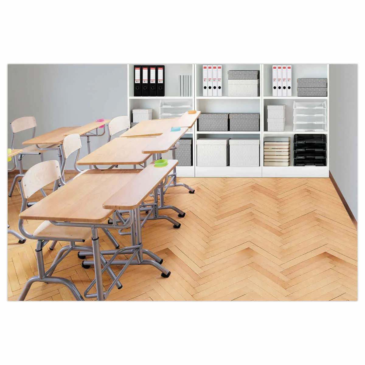 3 Boîtes de rangement Home - Taille Cube - Blanc - ESSELTE photo du produit