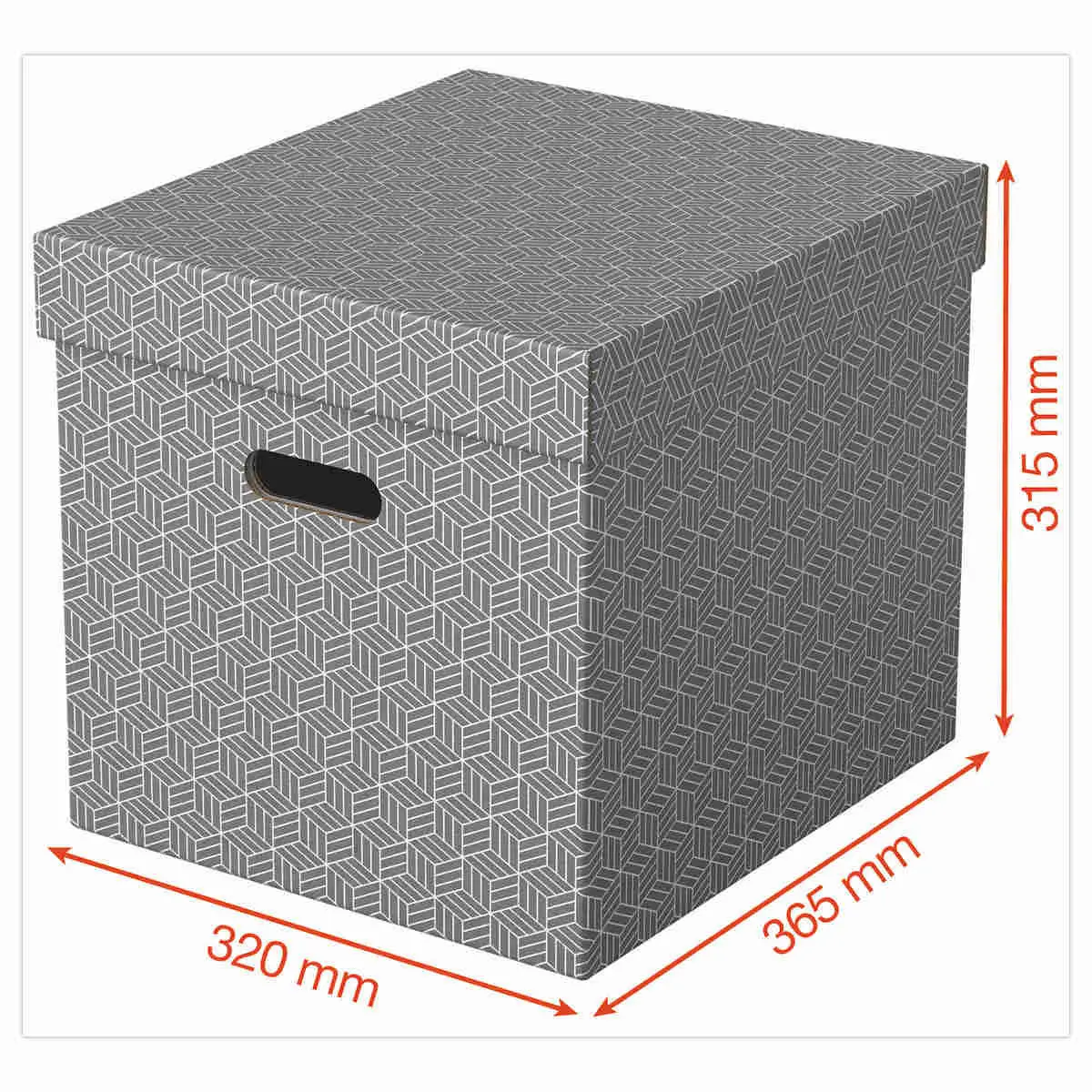 3 Bo&icirc;tes de rangement Home - Taille Cube - Gris - Esselte photo du produit