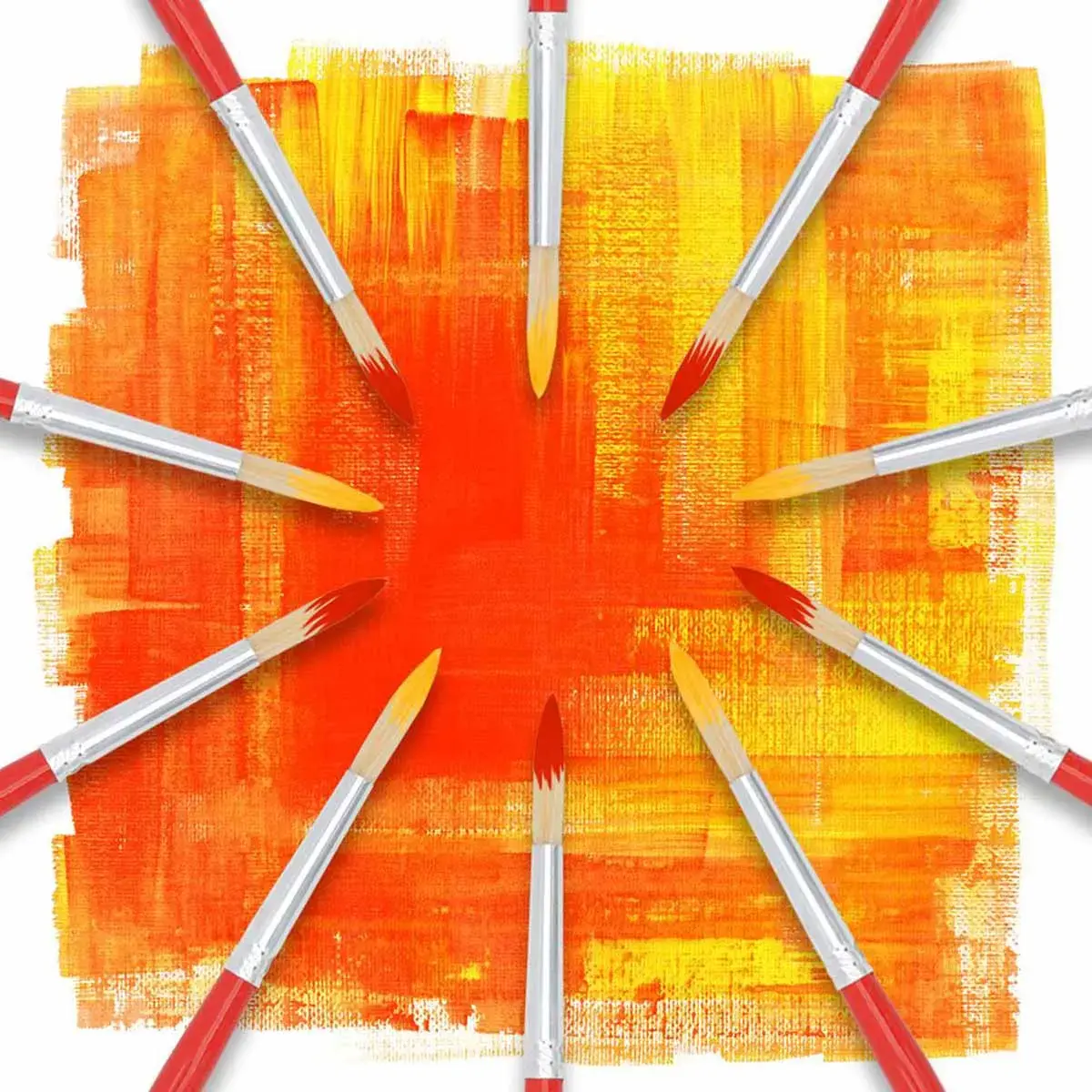 Pinceau rond peinture acrylique et à l'huile - En soie - N°16 photo du produit