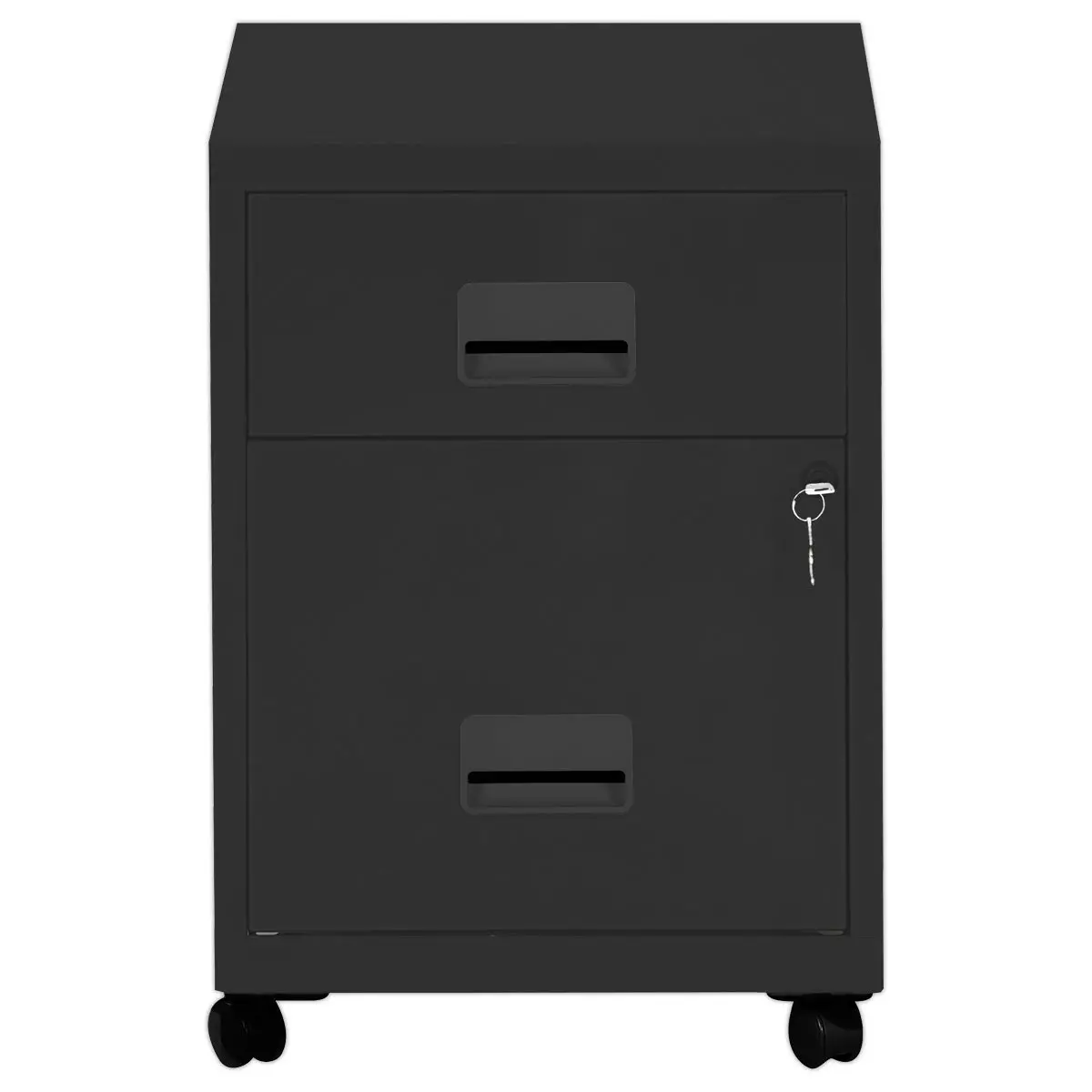 Caisson mobile en métal 2 tiroirs anthracite photo du produit