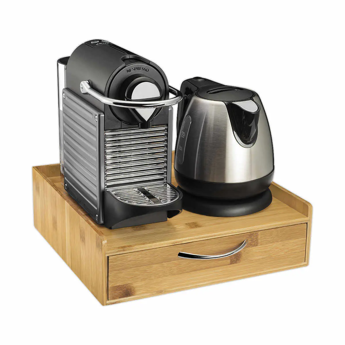 Range dosettes 1 tiroir en bambou photo du produit