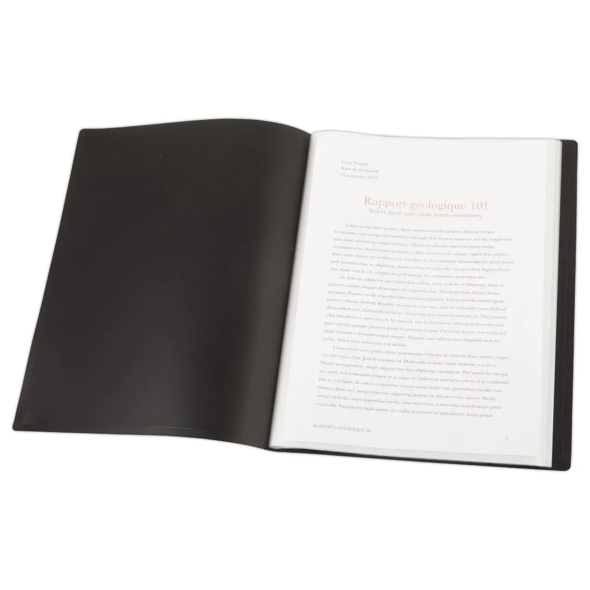 Protège-documents - A4 - 40 poches - Noir photo du produit