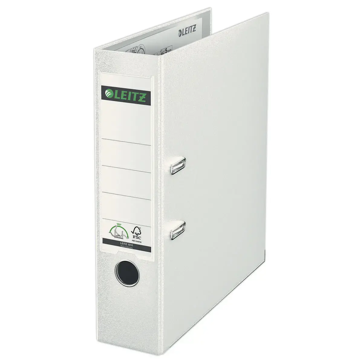 Classeur &agrave; levier Leitz 180&deg; - Dos 8 cm- Blanc photo du produit