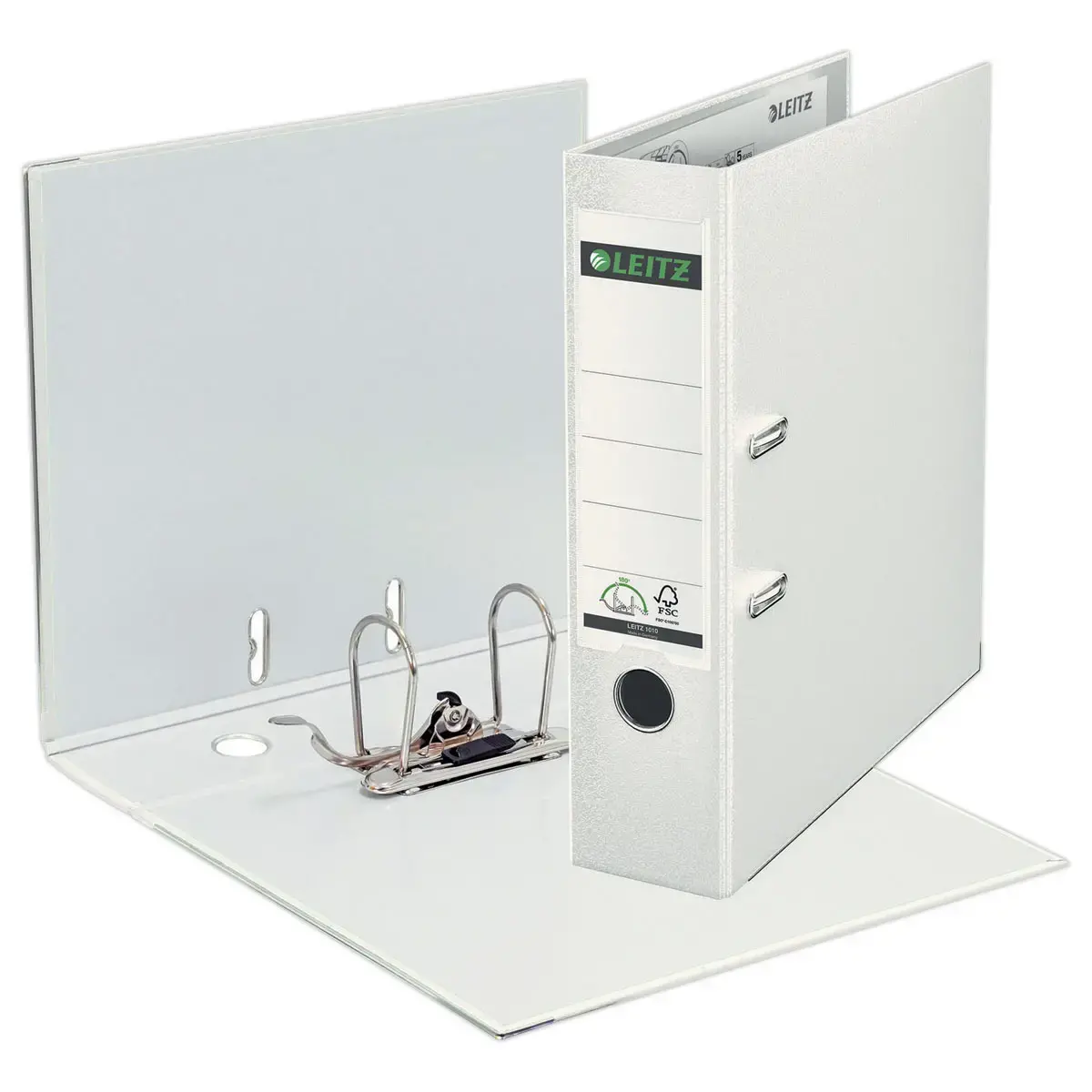 Classeur &agrave; levier Leitz 180&deg; - Dos 8 cm- Blanc photo du produit