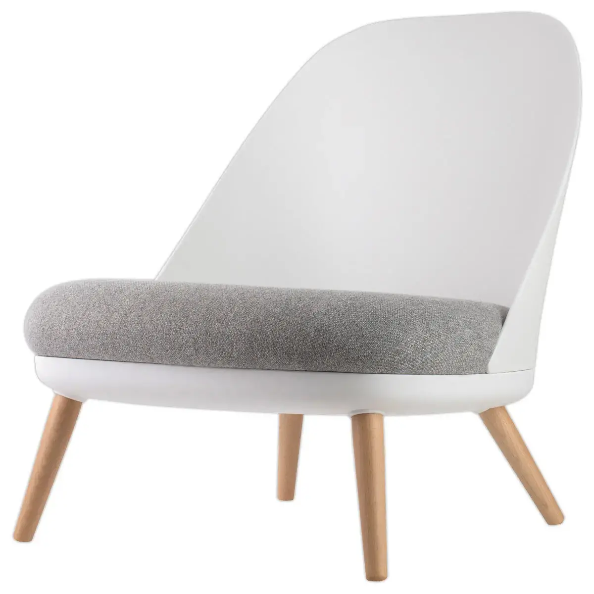 Fauteuil COCOON Blanc / Gris Mont&eacute; photo du produit