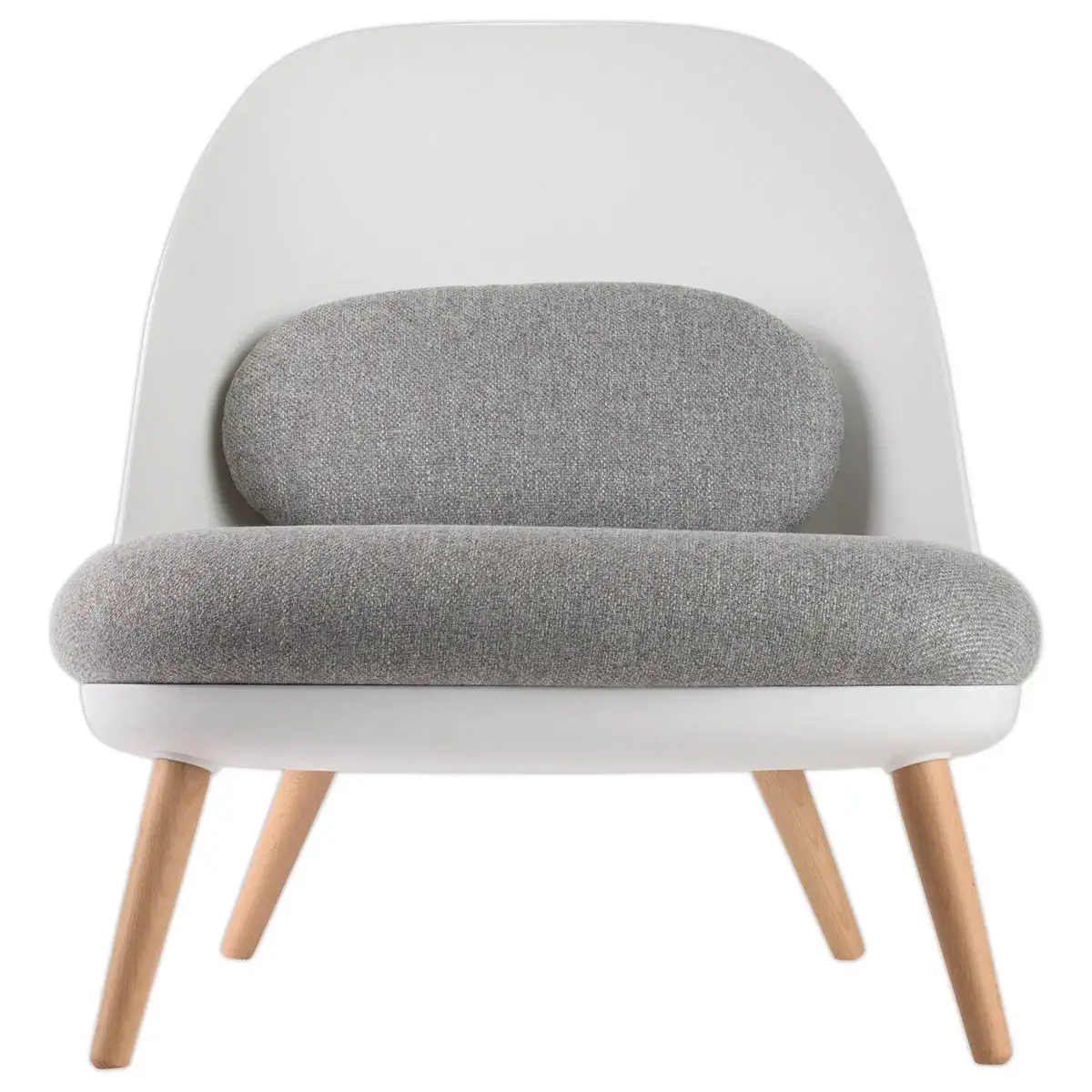 Fauteuil COCOON Blanc / Gris Mont&eacute; photo du produit
