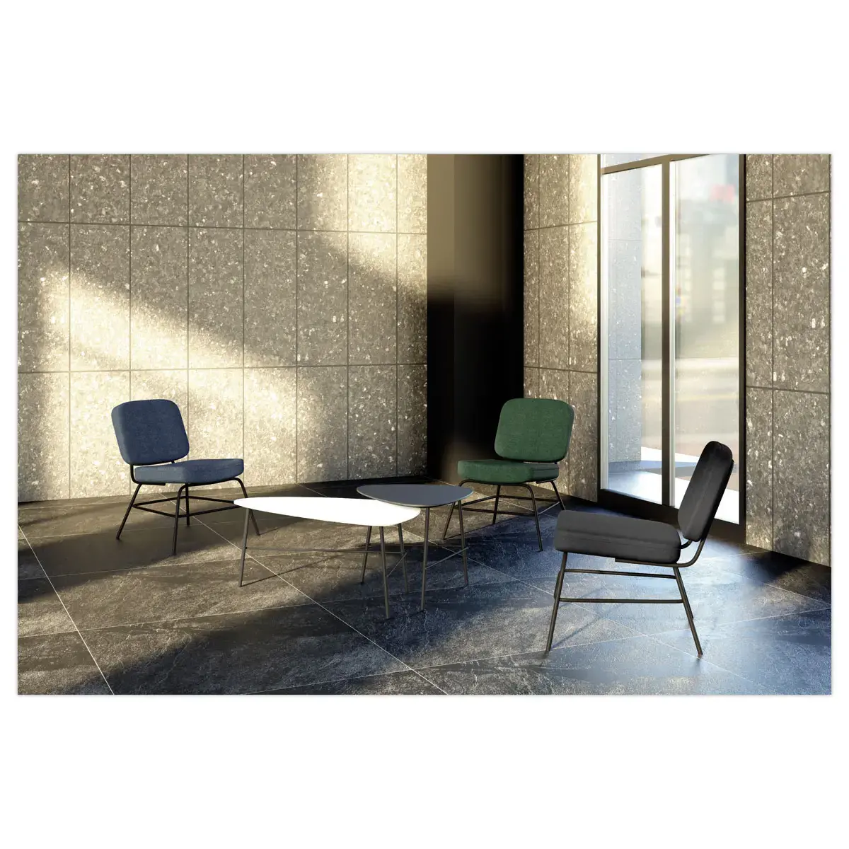 Chaise CURVE Anthracite photo du produit