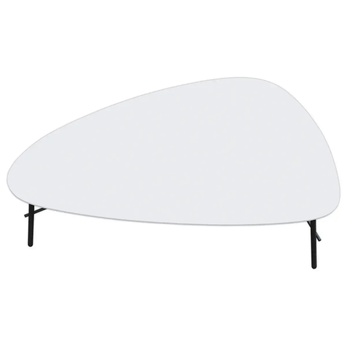 Table basse gigogne 93 cm blanche montée photo du produit