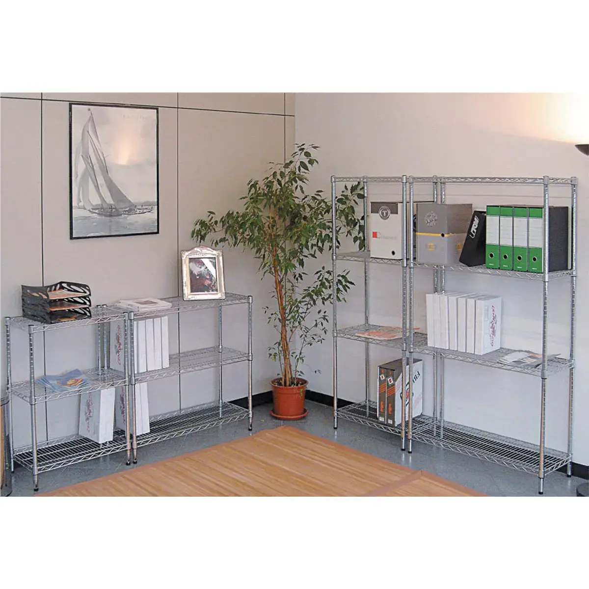 Etag&egrave;re multifonction 5 niveaux L90 x H200 cm photo du produit