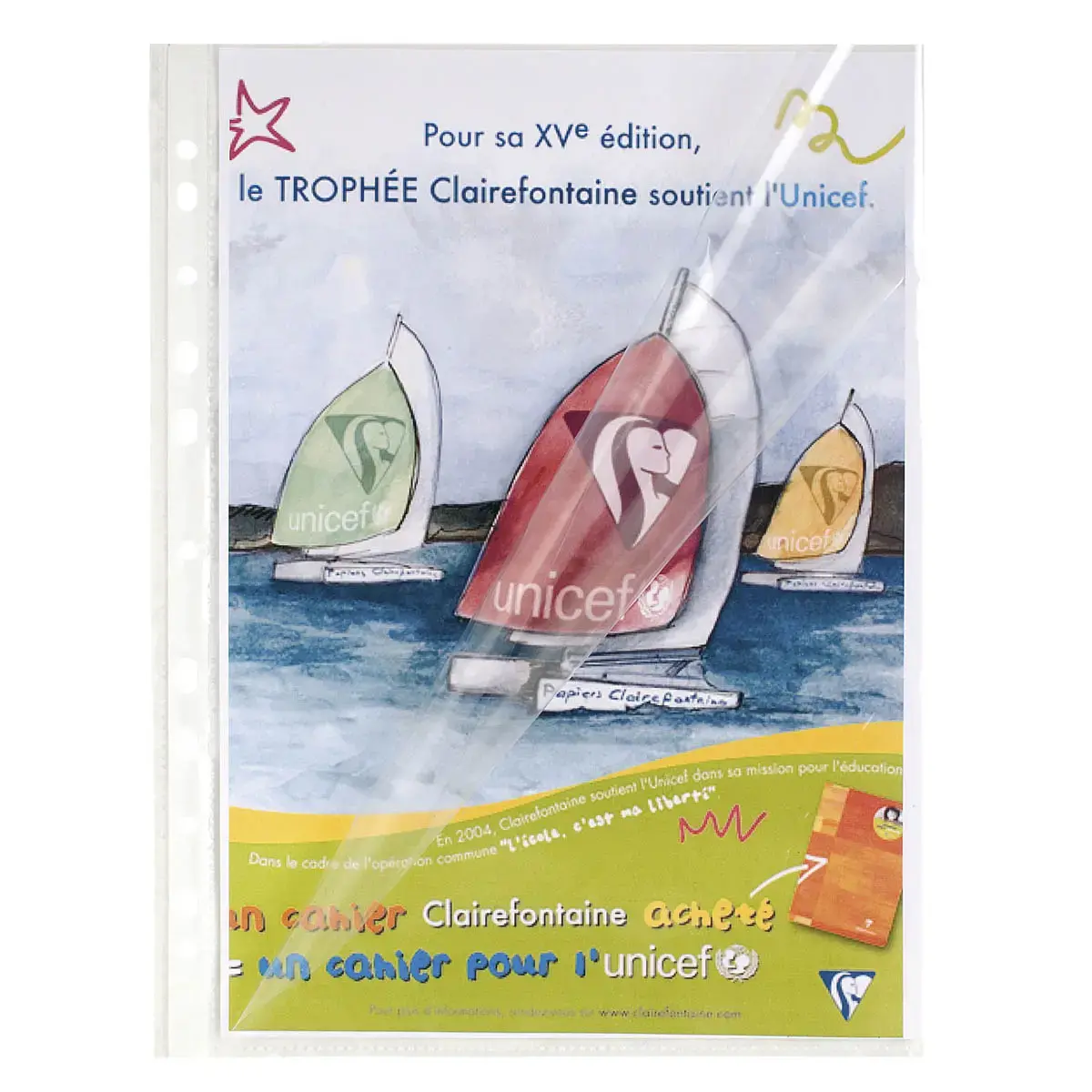 10 Pochettes perforées lisses - ouverture haut et coin - Exacompta photo du produit