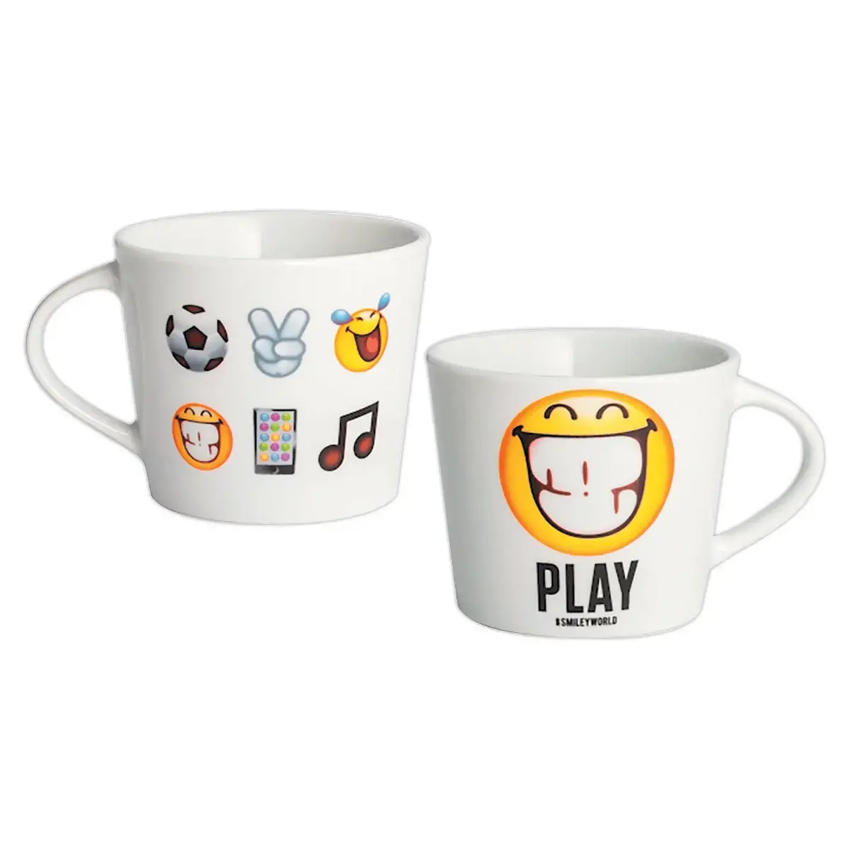 6 Mugs en porcelaine 40 cl - Décors assortis photo du produit