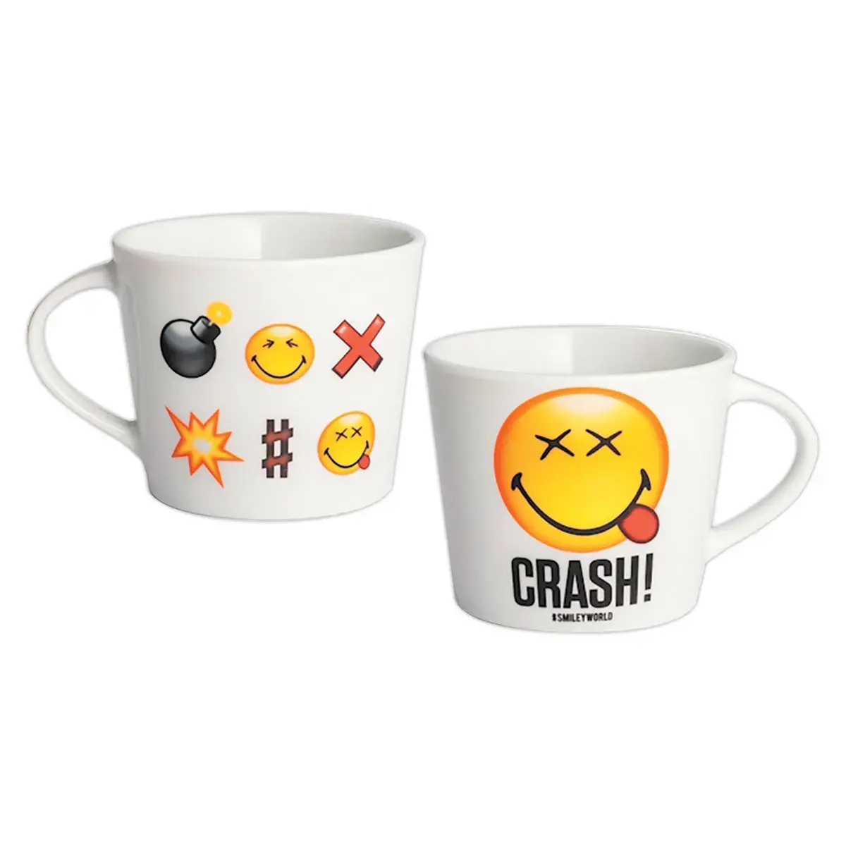 6 Mugs en porcelaine 40 cl - Décors assortis photo du produit