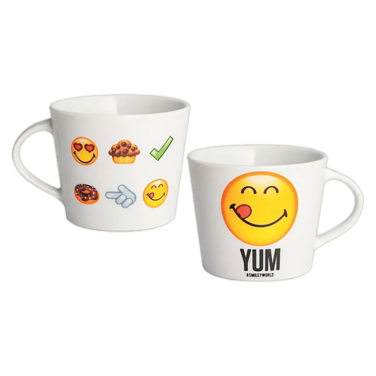 6 Mugs en porcelaine 40 cl - Décors assortis photo du produit