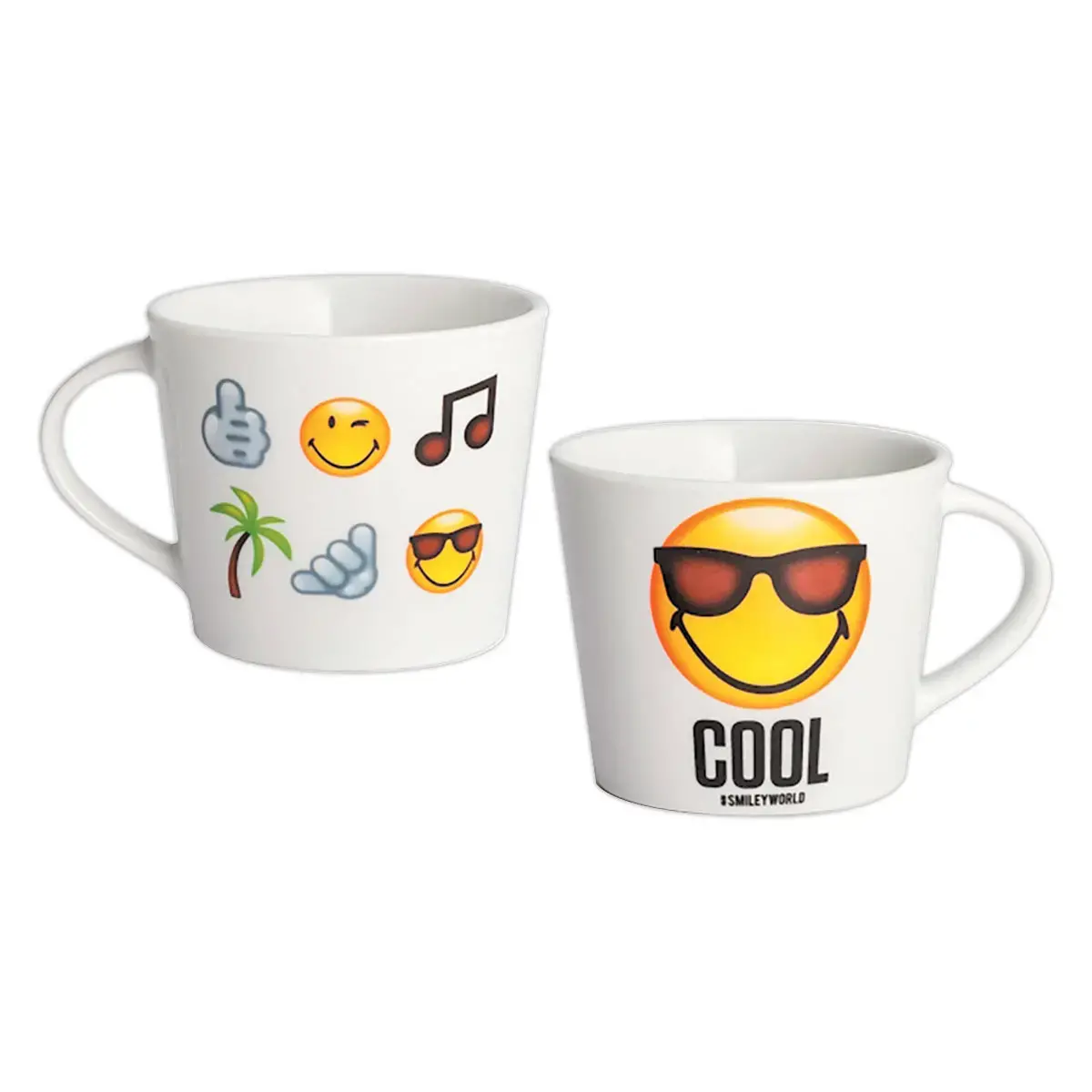 6 Mugs en porcelaine 40 cl - Décors assortis photo du produit