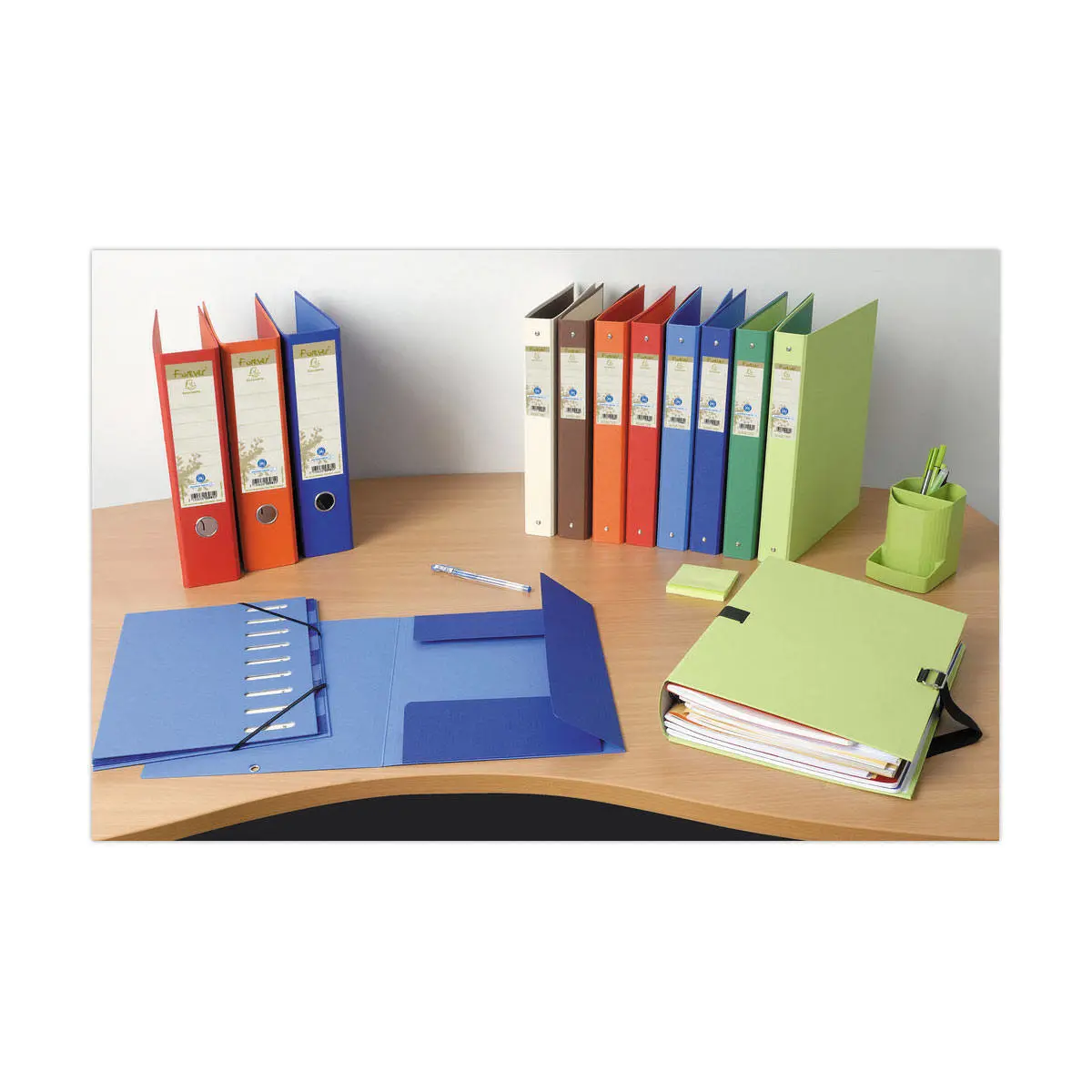 Classeurs &agrave; levier Forever rembord&eacute; papier recycl&eacute;  - Dos 8 cm bulle - Exacompta photo du produit