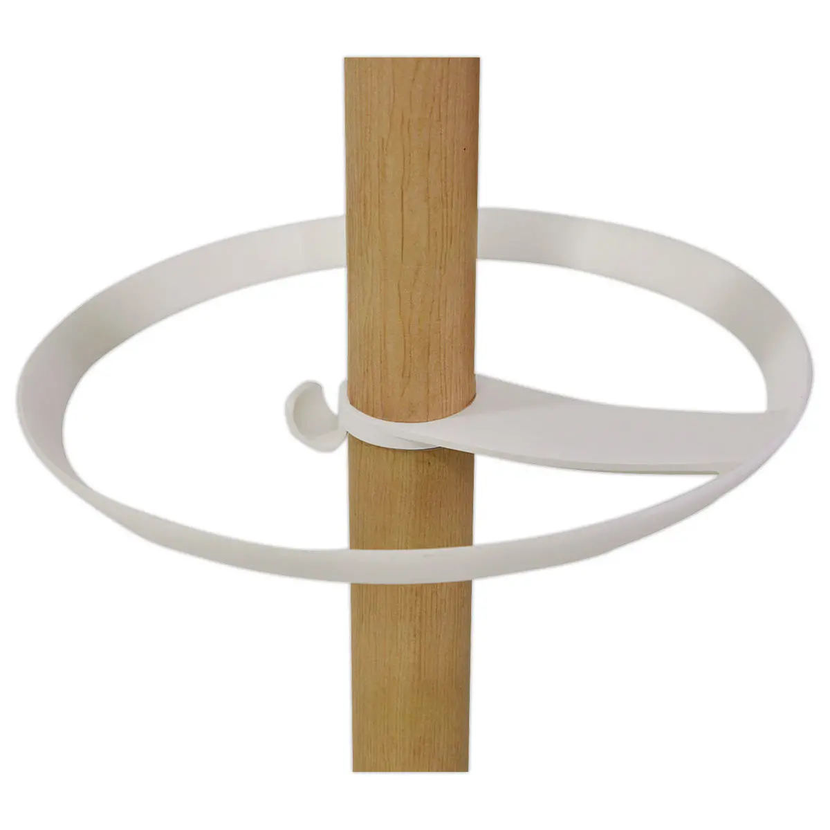 Porte-manteau - 10 pat&egrave;res + porte-parapluie - Bois et m&eacute;tal blanc - ALBA photo du produit