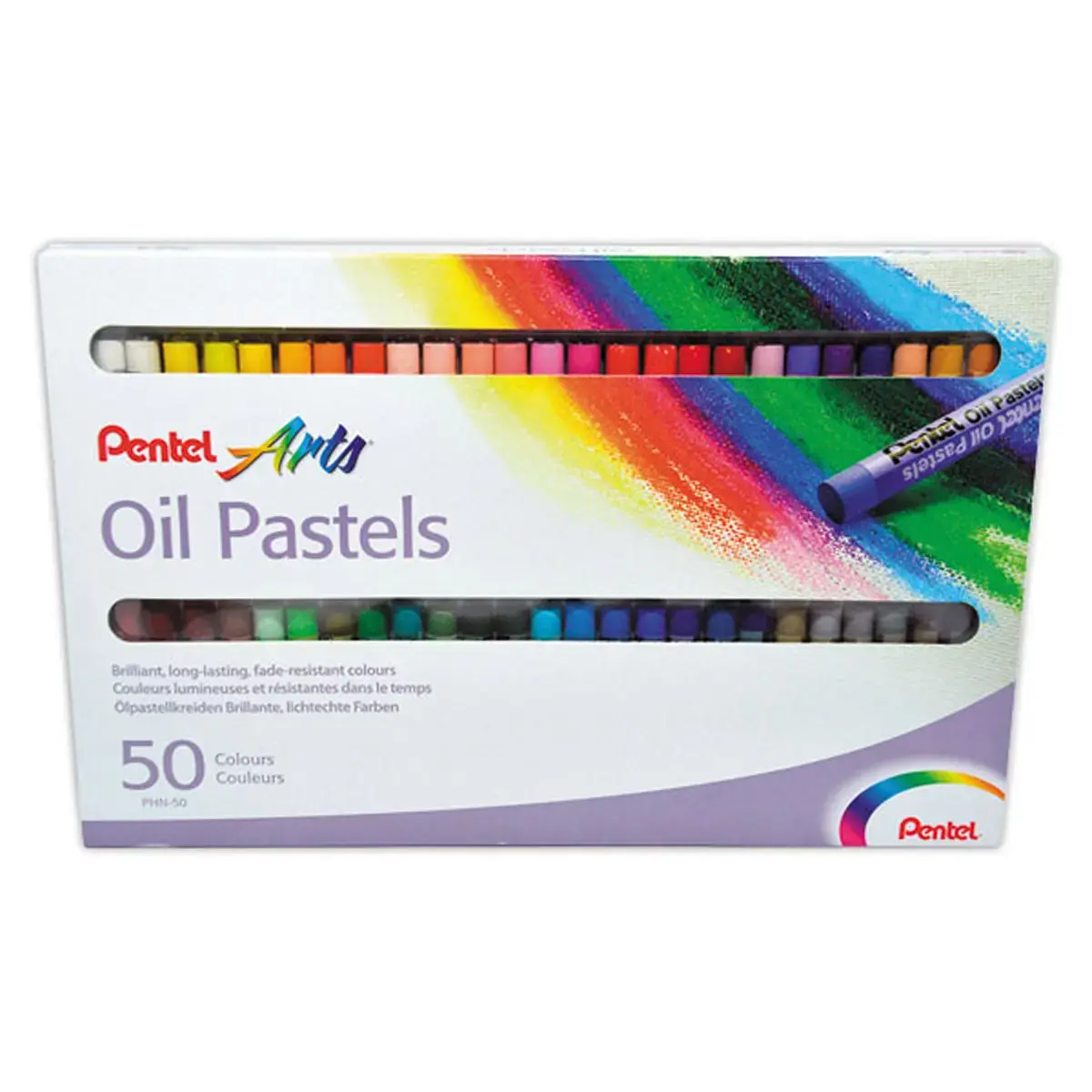 50 pastels &agrave; l'huile - 8 mm - Coloris assortis - Pentel photo du produit
