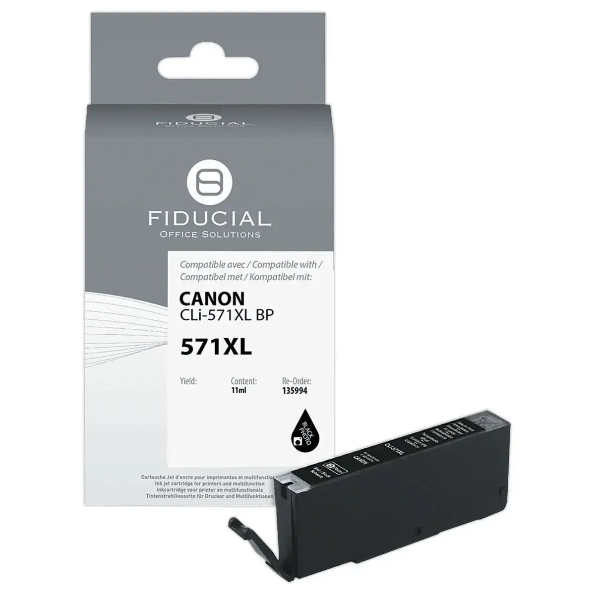 Cartouche d'encre remanufactur&eacute;e &eacute;q. Canon CLI-571XL - Haute capacit&eacute; - Noir Photo photo du produit