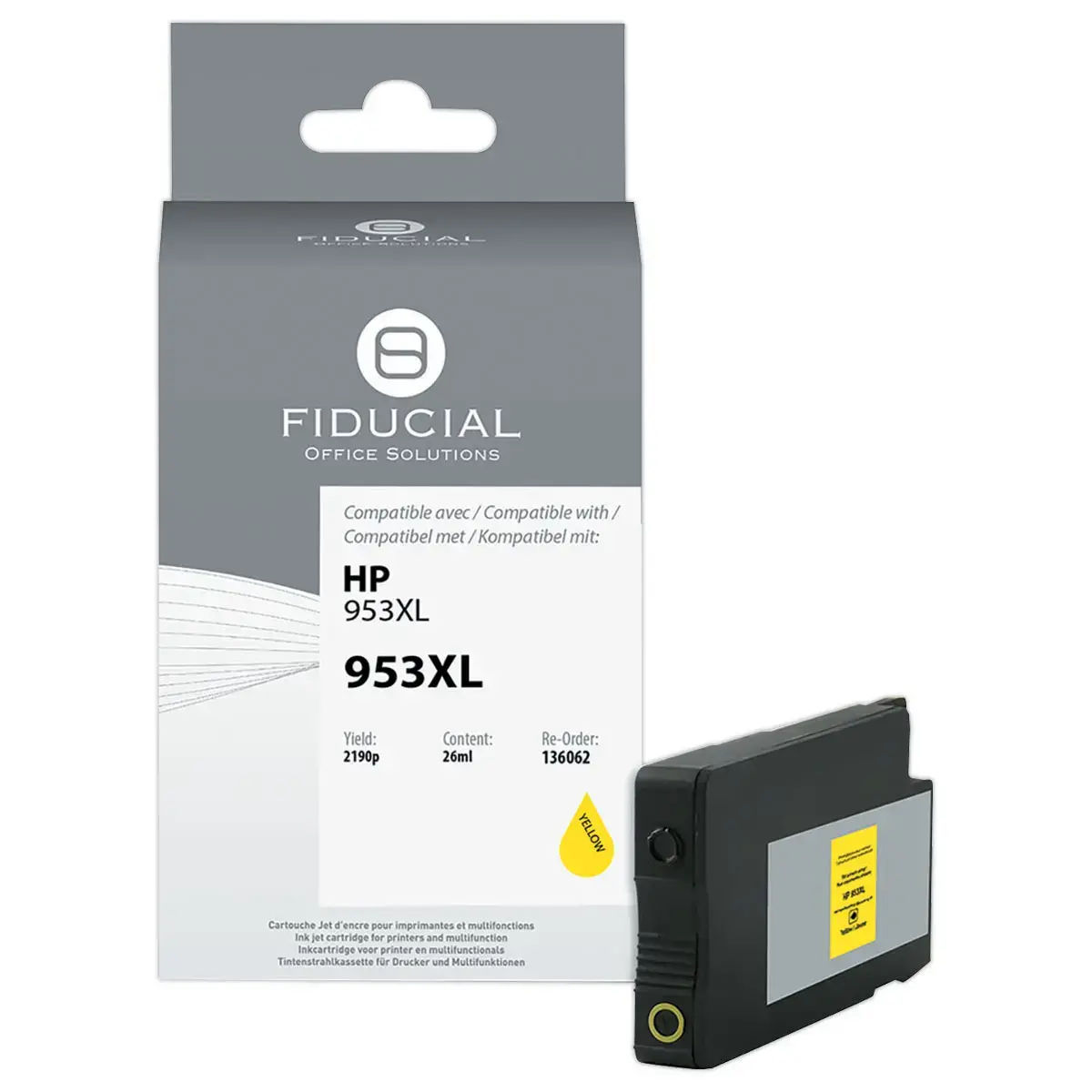 Cartouche d'encre remanufactur&eacute;e &eacute;q. HP 953XL - Haute capacit&eacute; - Jaune photo du produit