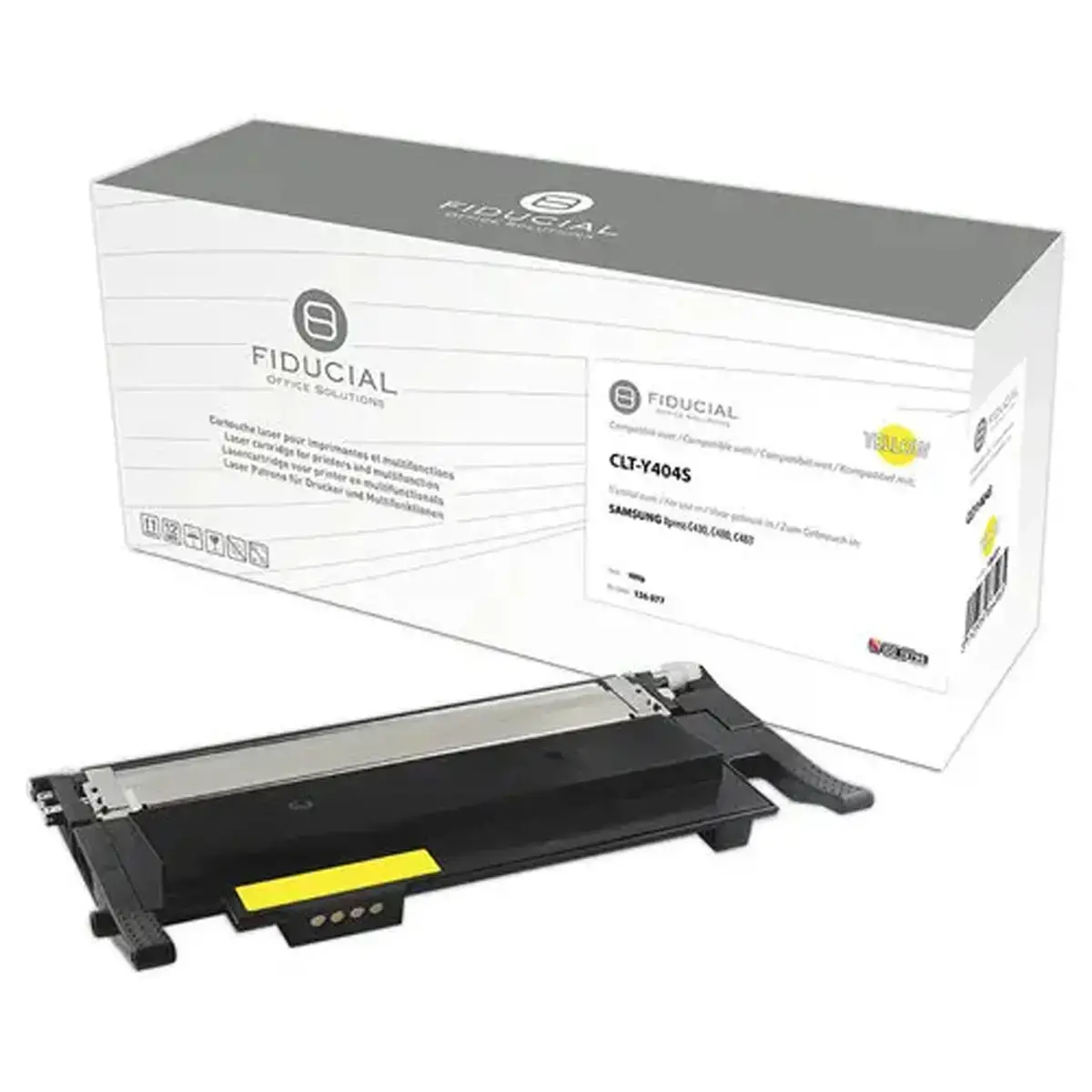Toner SAMSUNG CLTK404S jaune compatibleFIDUCIAL photo du produit