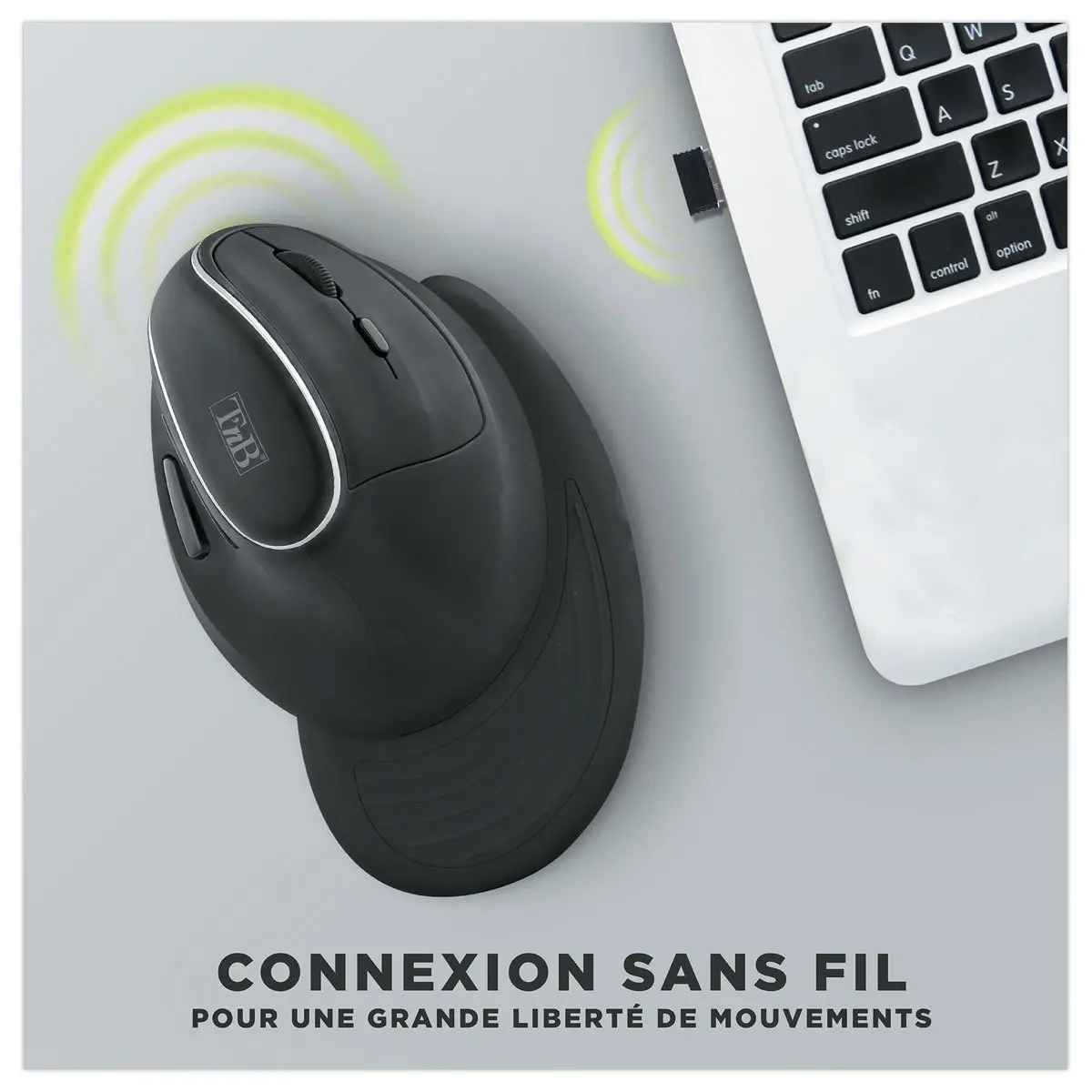 Souris sans fil - ergonomique - rechargeable- droitier photo du produit