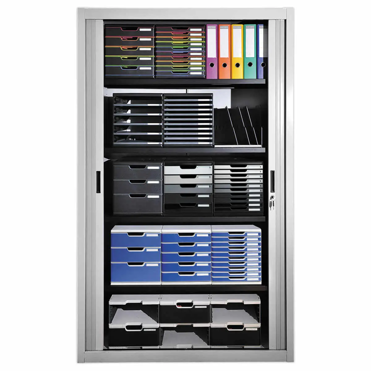 Module de classement 10 tiroirs Moduloglossy- Nuances de gris - EXACOMPTA photo du produit