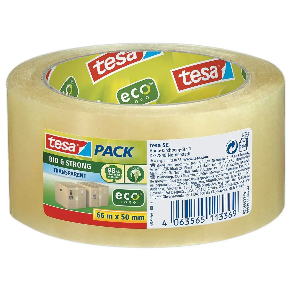 Ruban Tesapack Bio & Strong transparent 66 m x 50 mm photo du produit