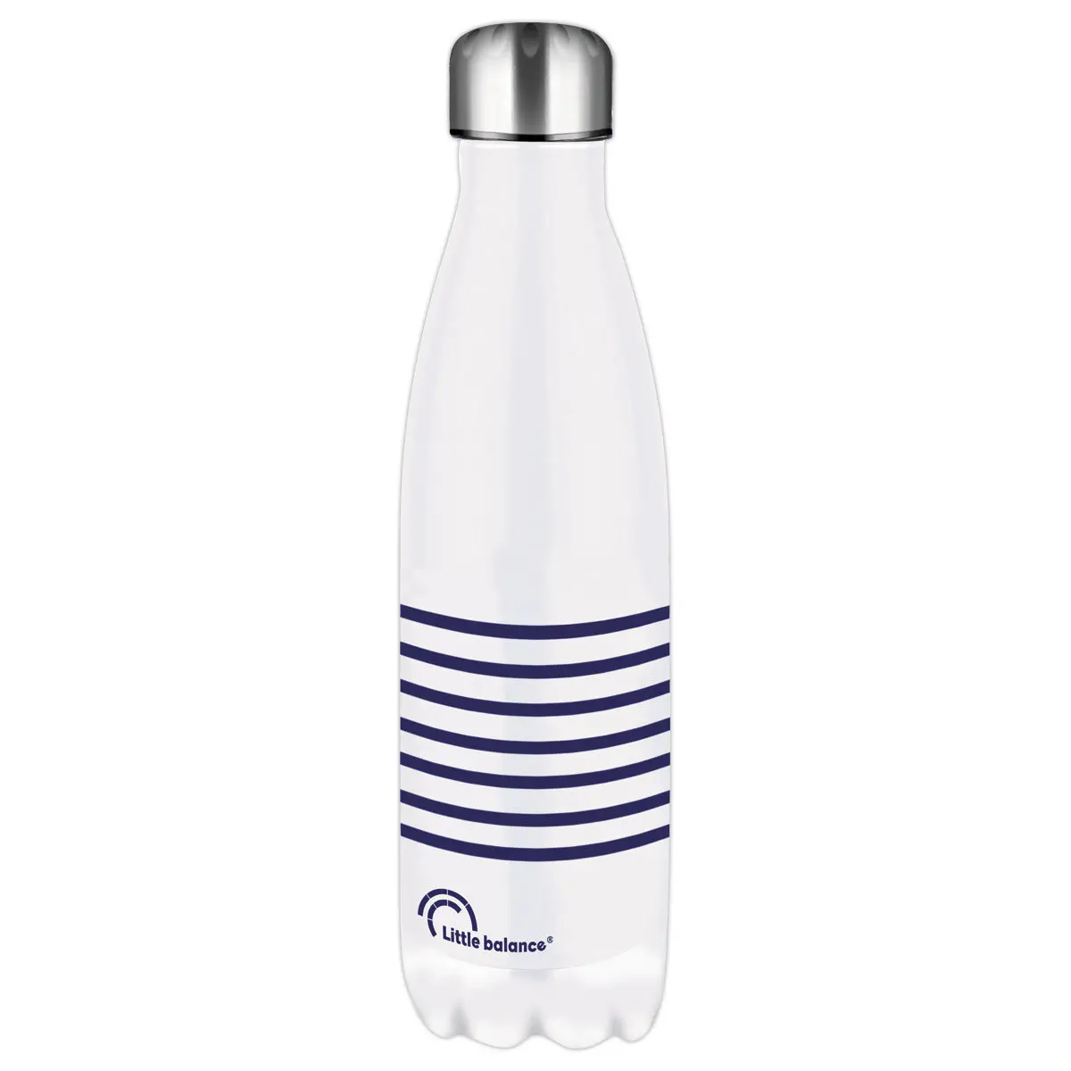 Bouteille isotherme inox 50 cl, coloris rayé bleu photo du produit