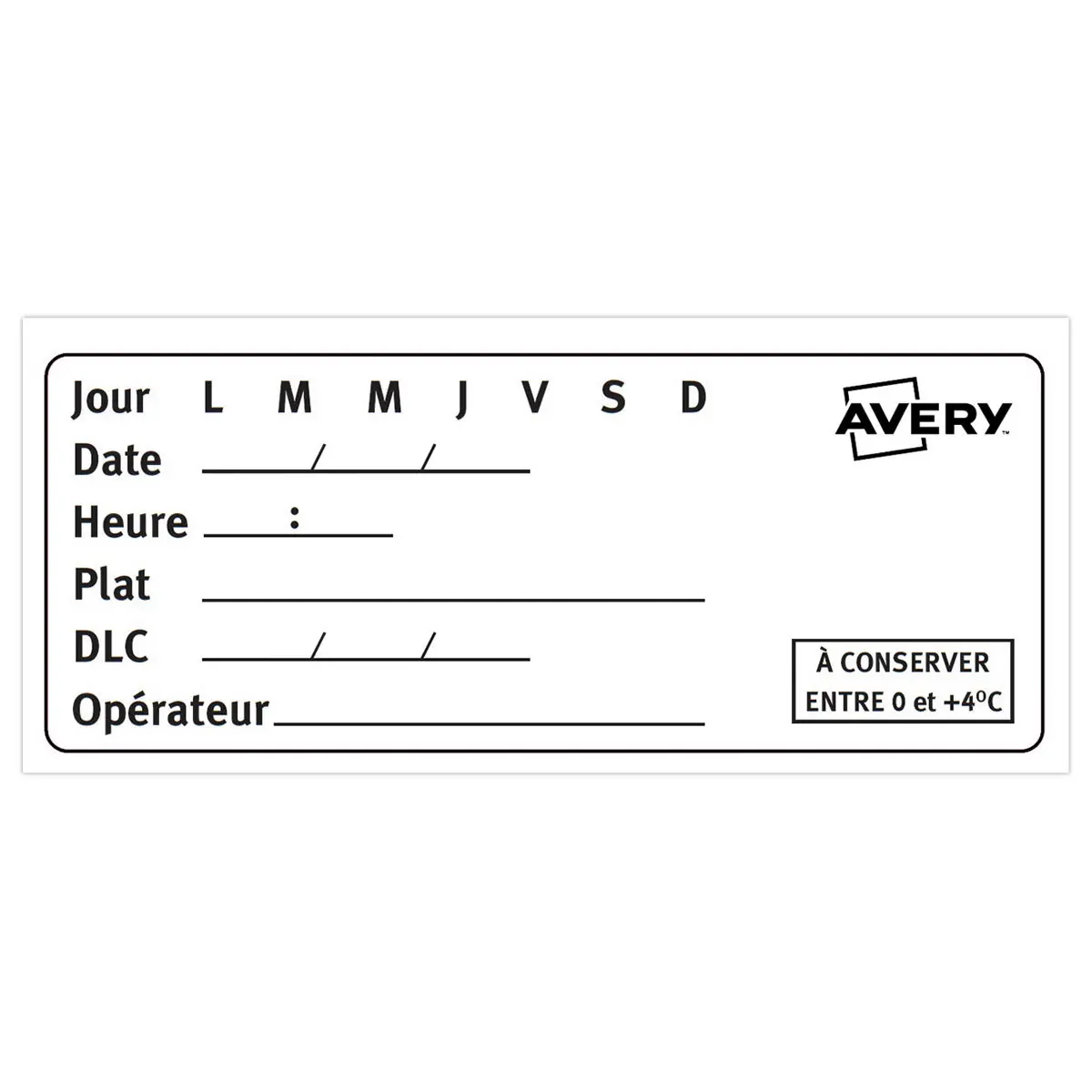 Rouleau de 300 étiquettes pré-imprimées plats témoin tracabilité alim. photo du produit